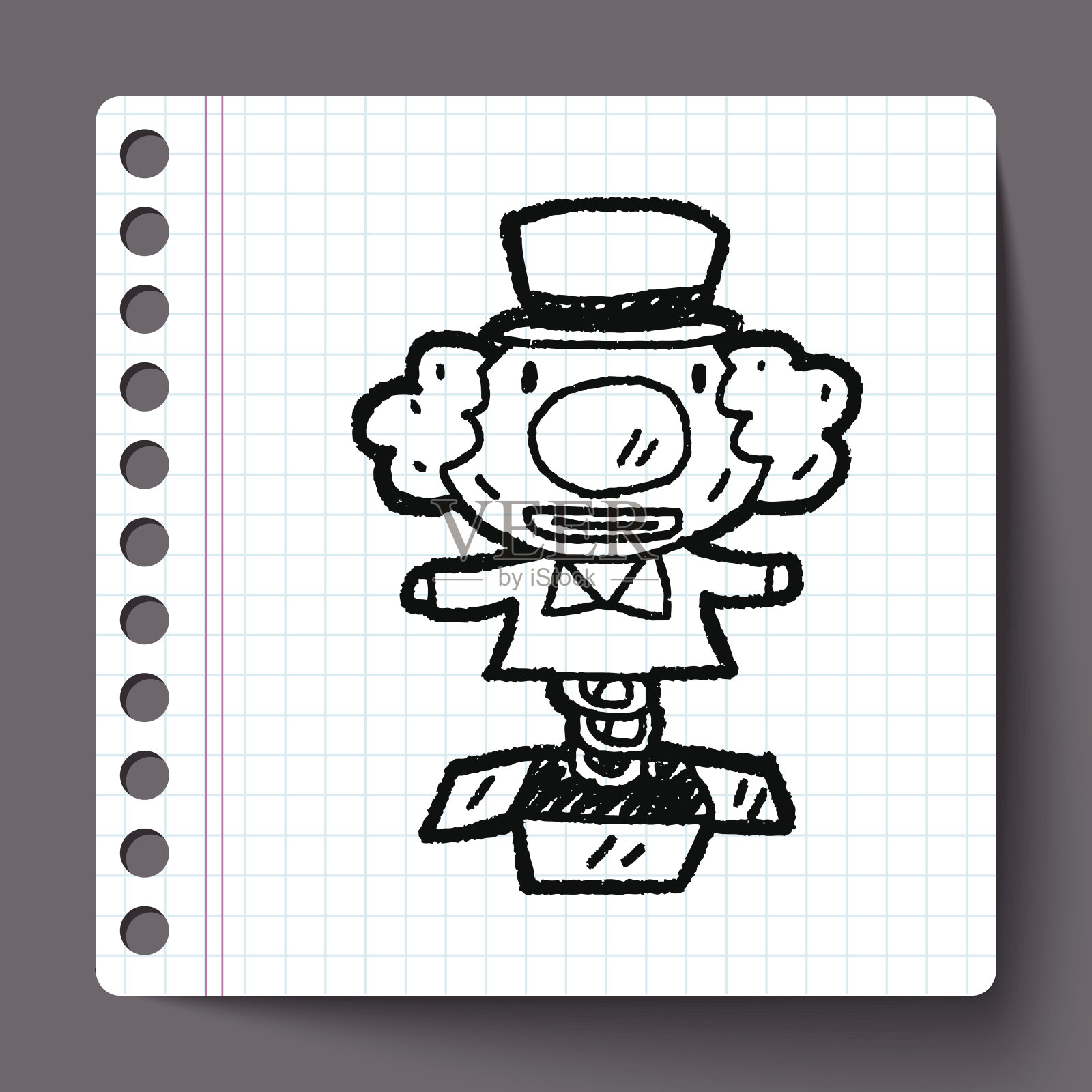 涂鸦惊喜盒插画图片素材