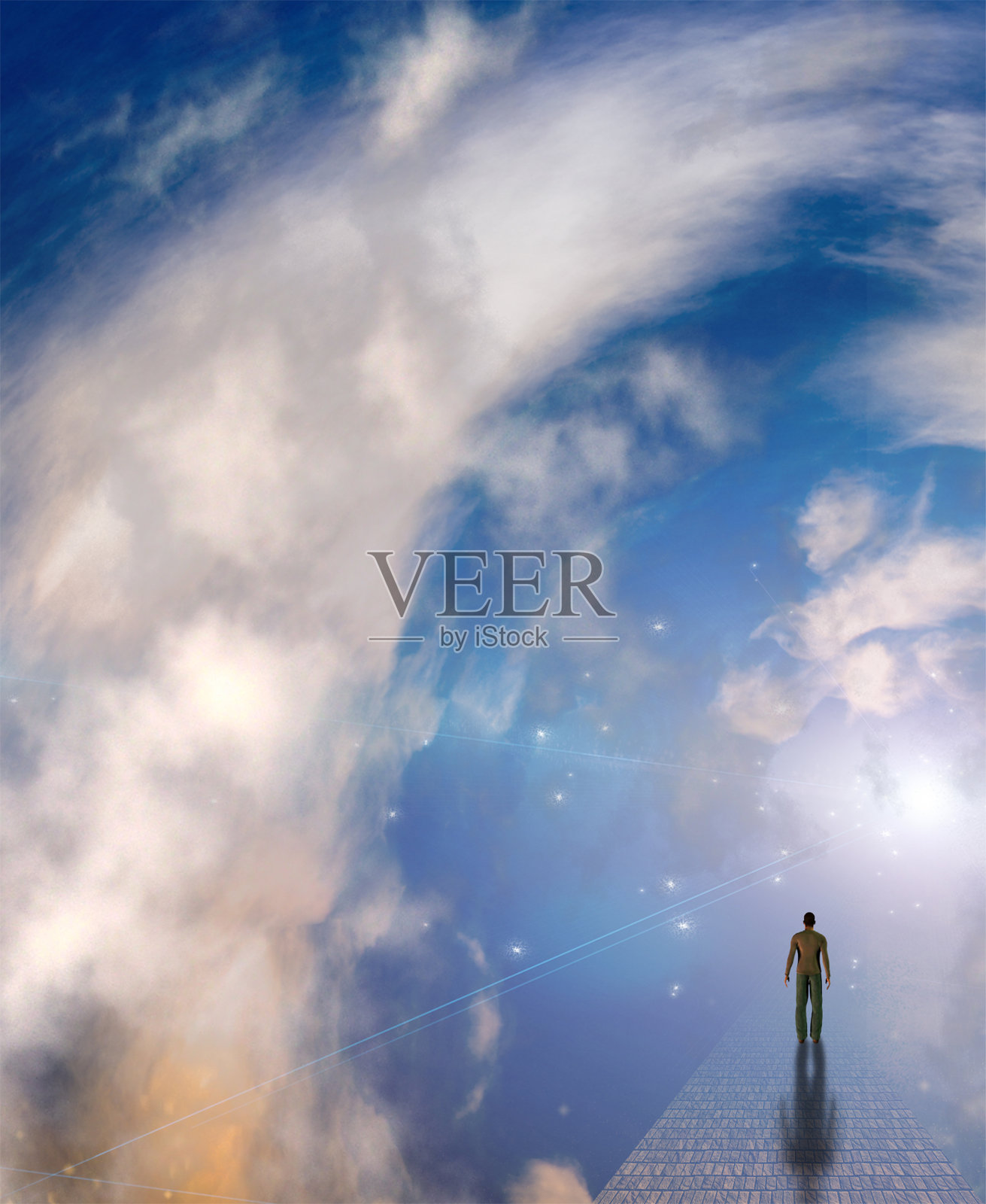 人迹罕至的路插画图片素材