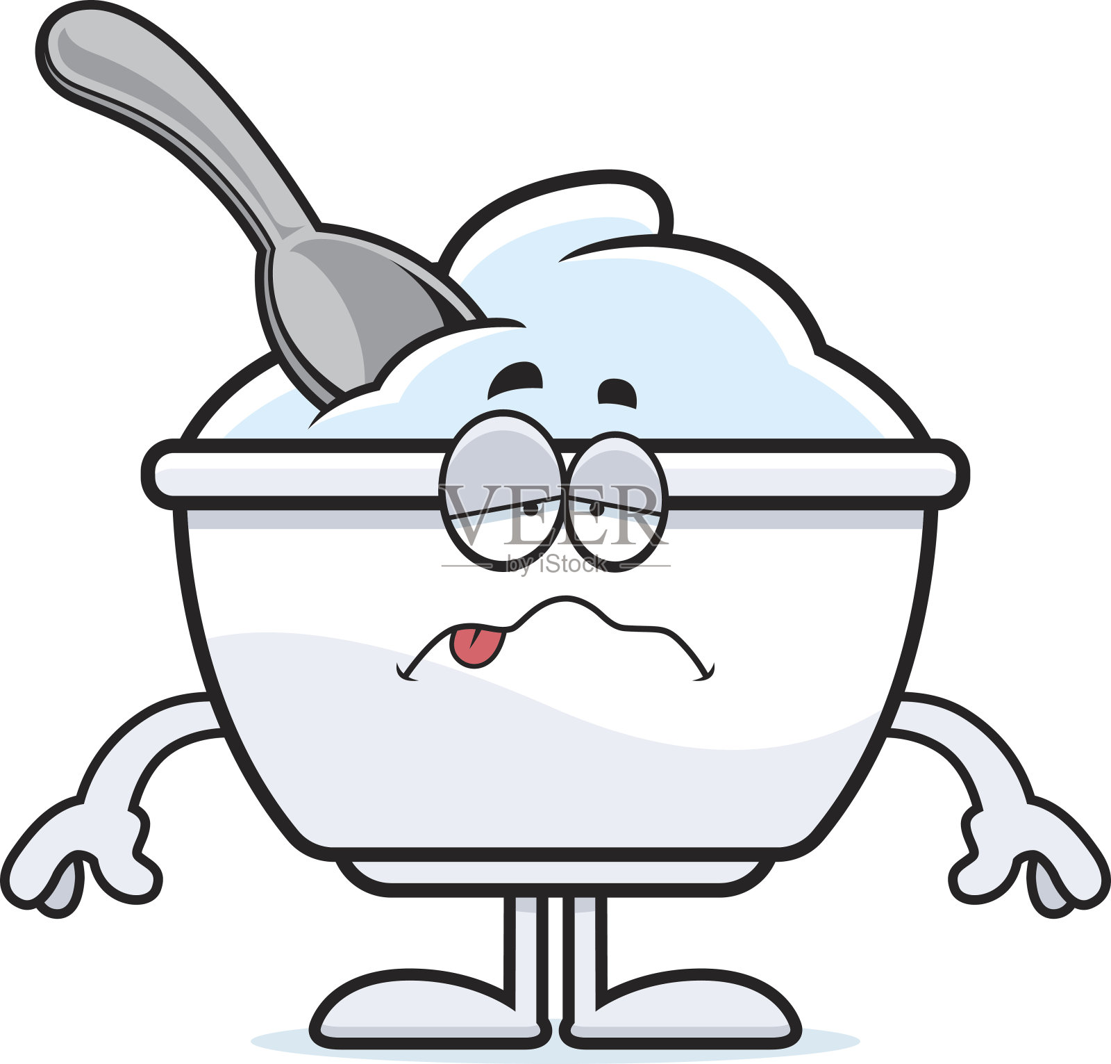 生病卡通酸奶杯设计元素图片