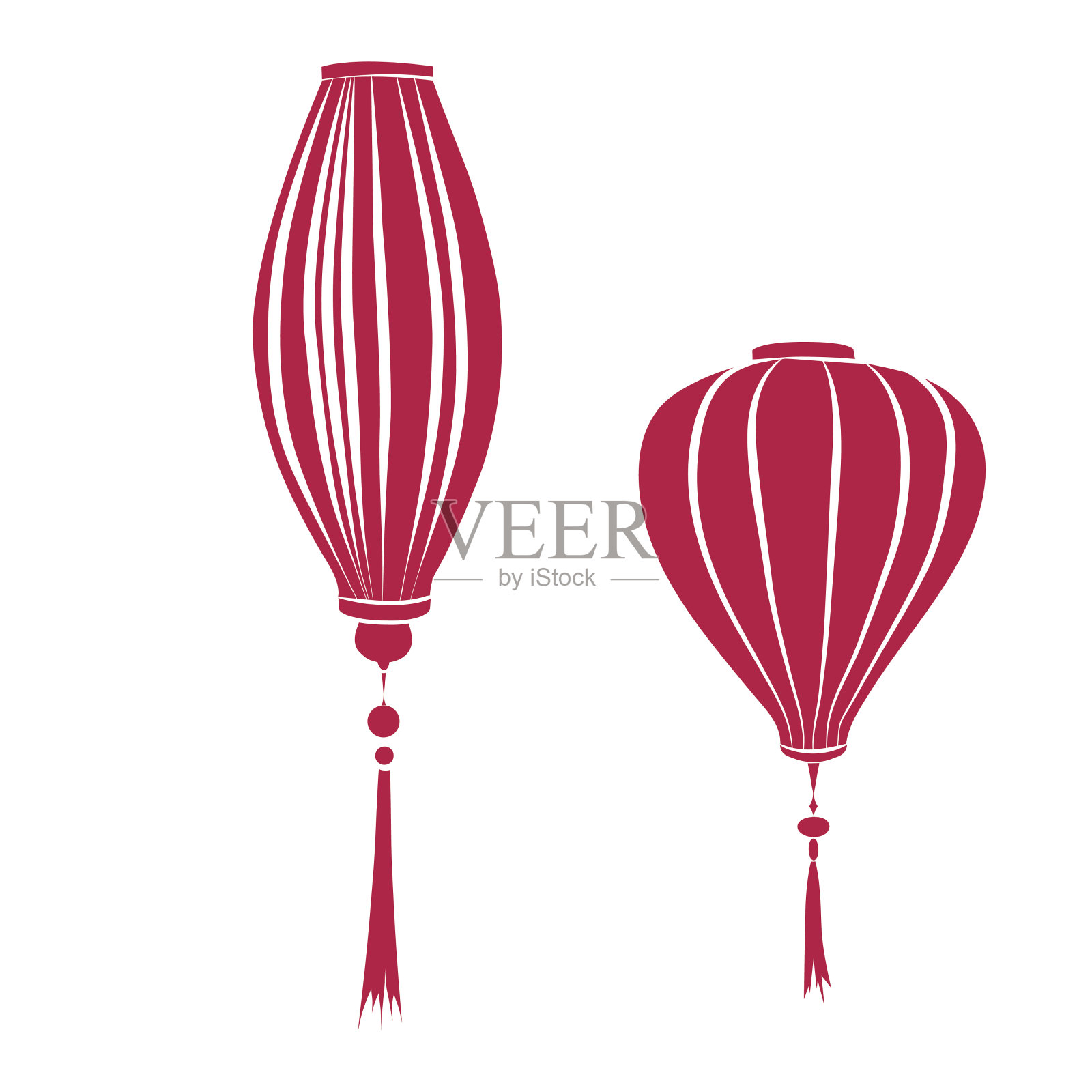 中式灯笼合集插画图片素材