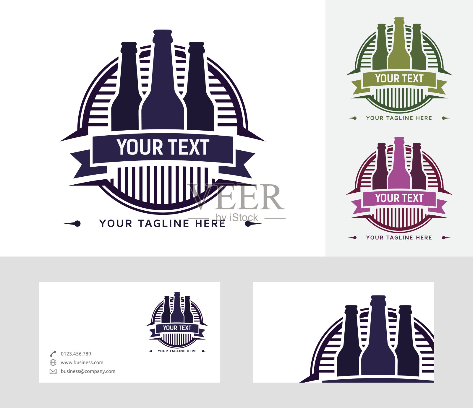 葡萄酒品牌矢量图插画图片素材