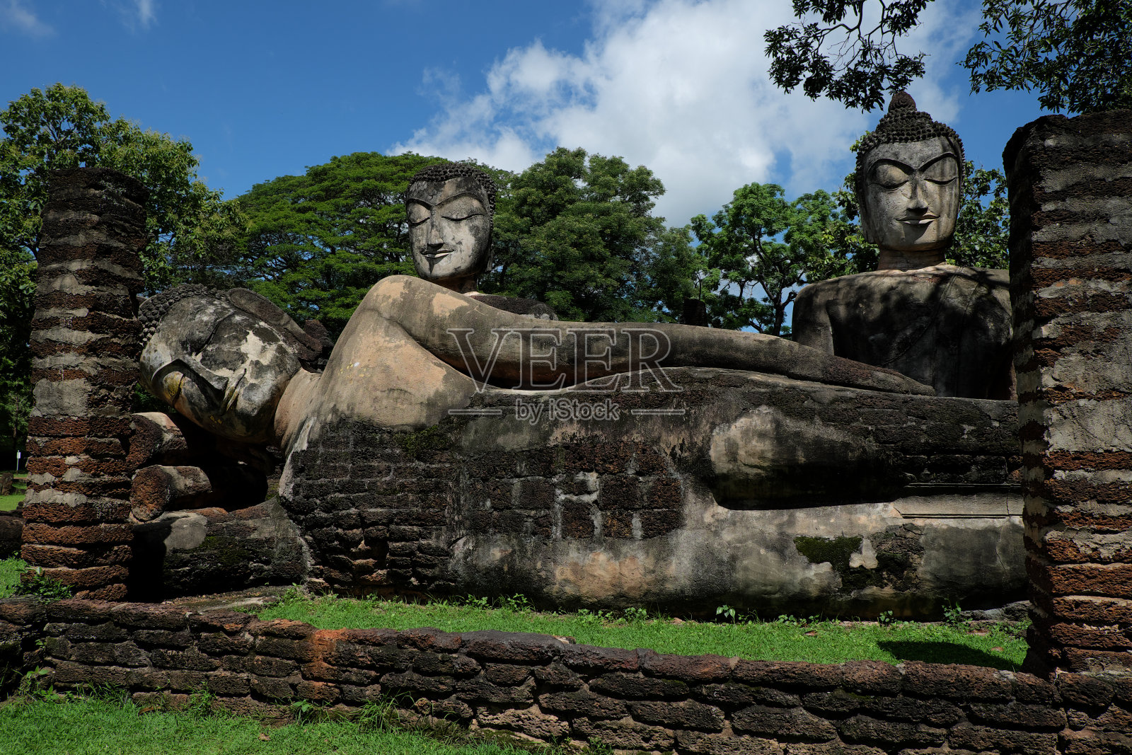 泰国甘蓬寺历史公园(联合国教科文组织世界遗产素可泰镇及相关历史城镇的一部分)照片摄影图片