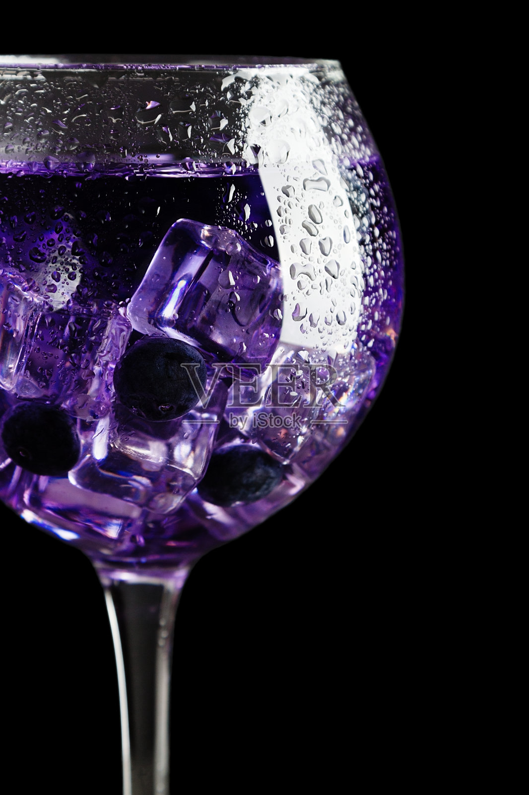 冰蓝莓饮料照片摄影图片