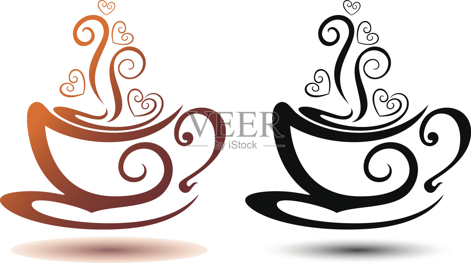 咖啡杯矢量风格插画图片素材