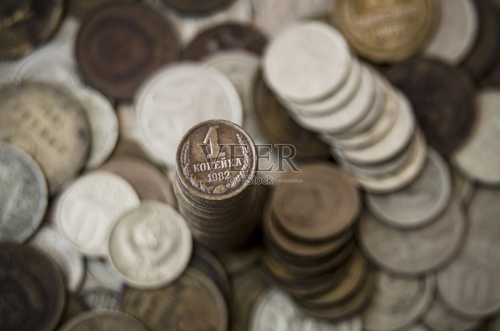 钱苏联。1美分照片摄影图片