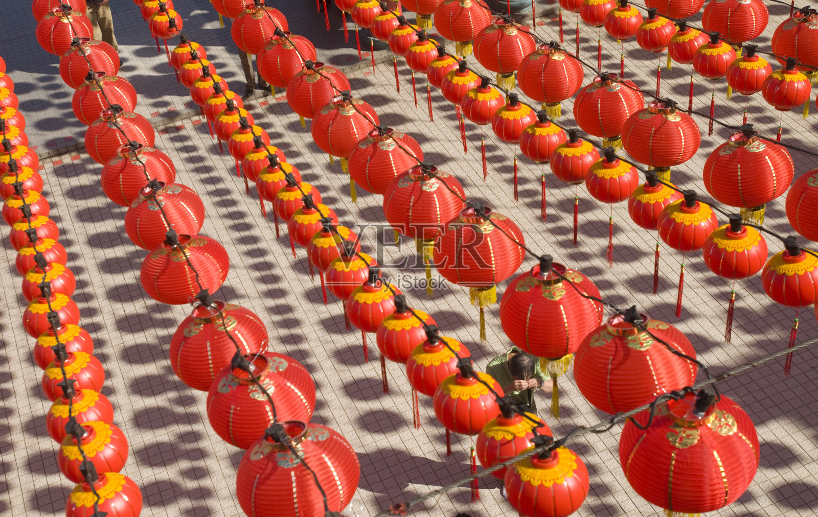 几百盏红灯笼。照片摄影图片