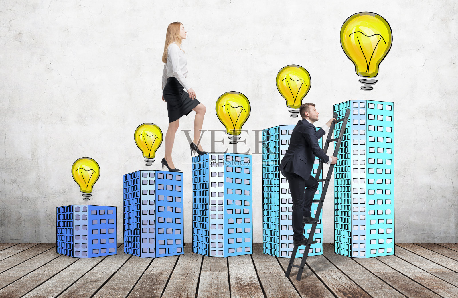 女人在上升照片摄影图片