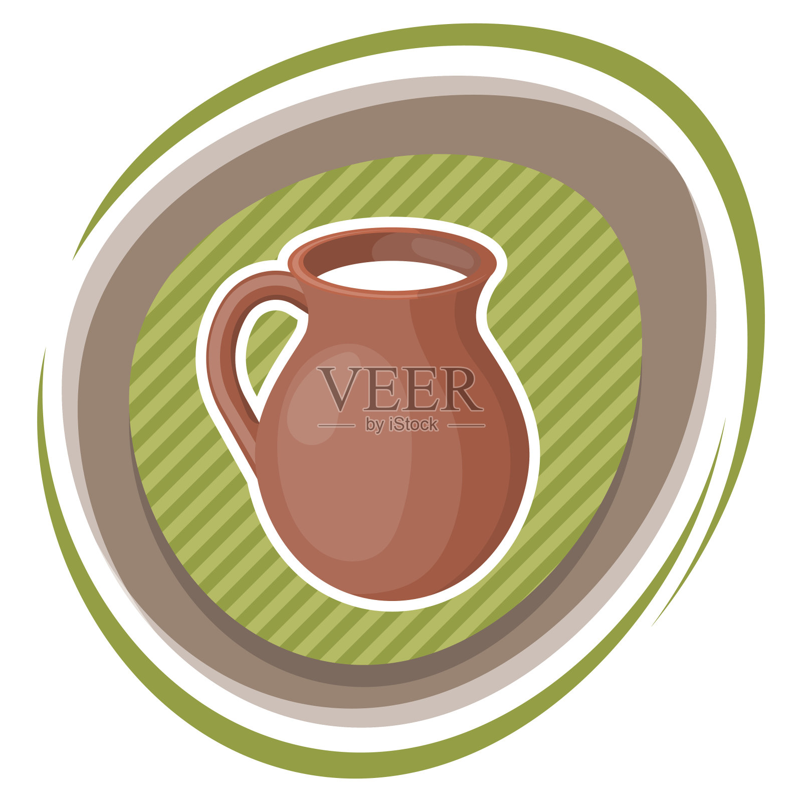 牛奶彩色矢量图标插画图片素材