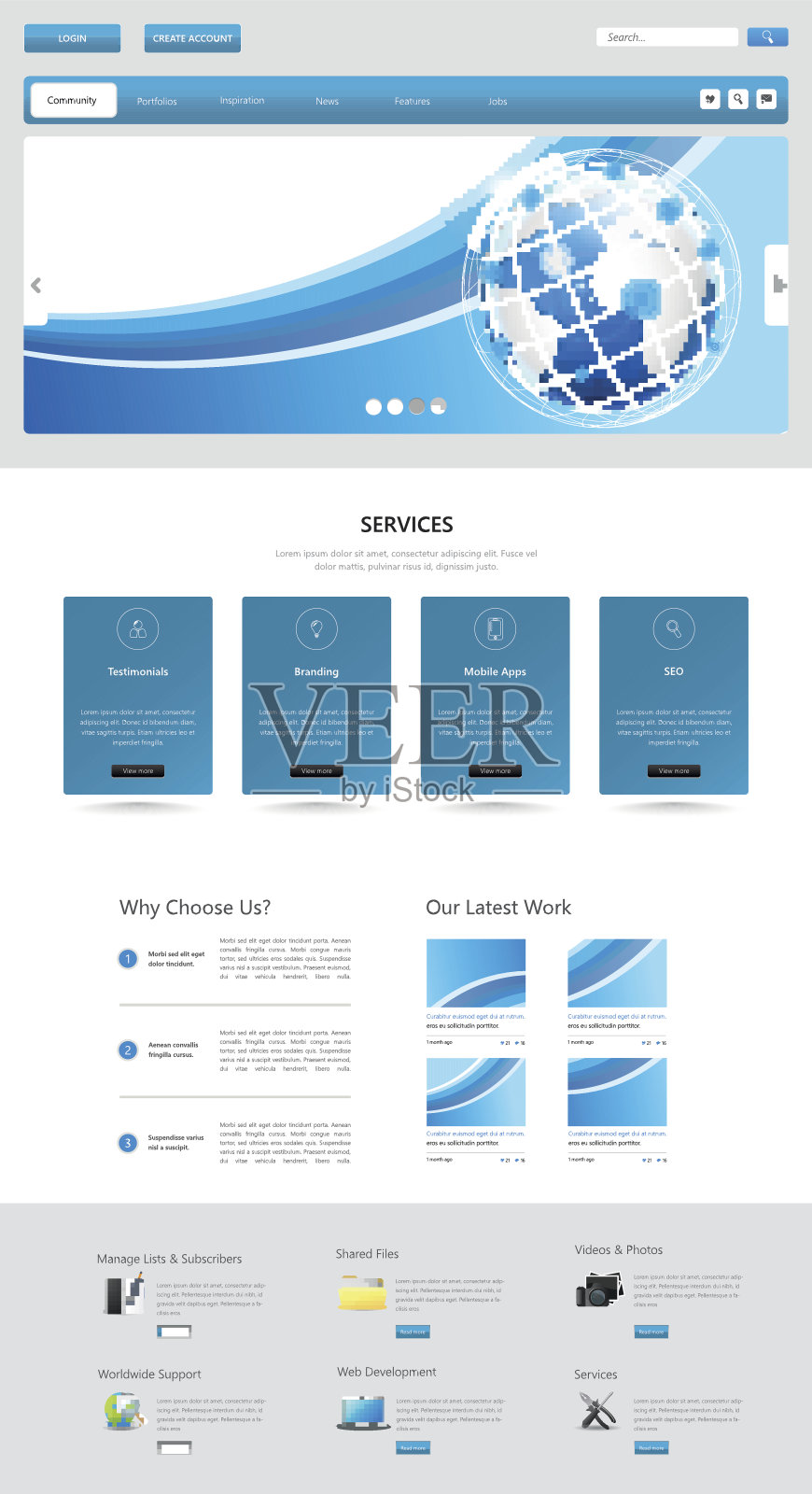 网页模板设计插画图片素材