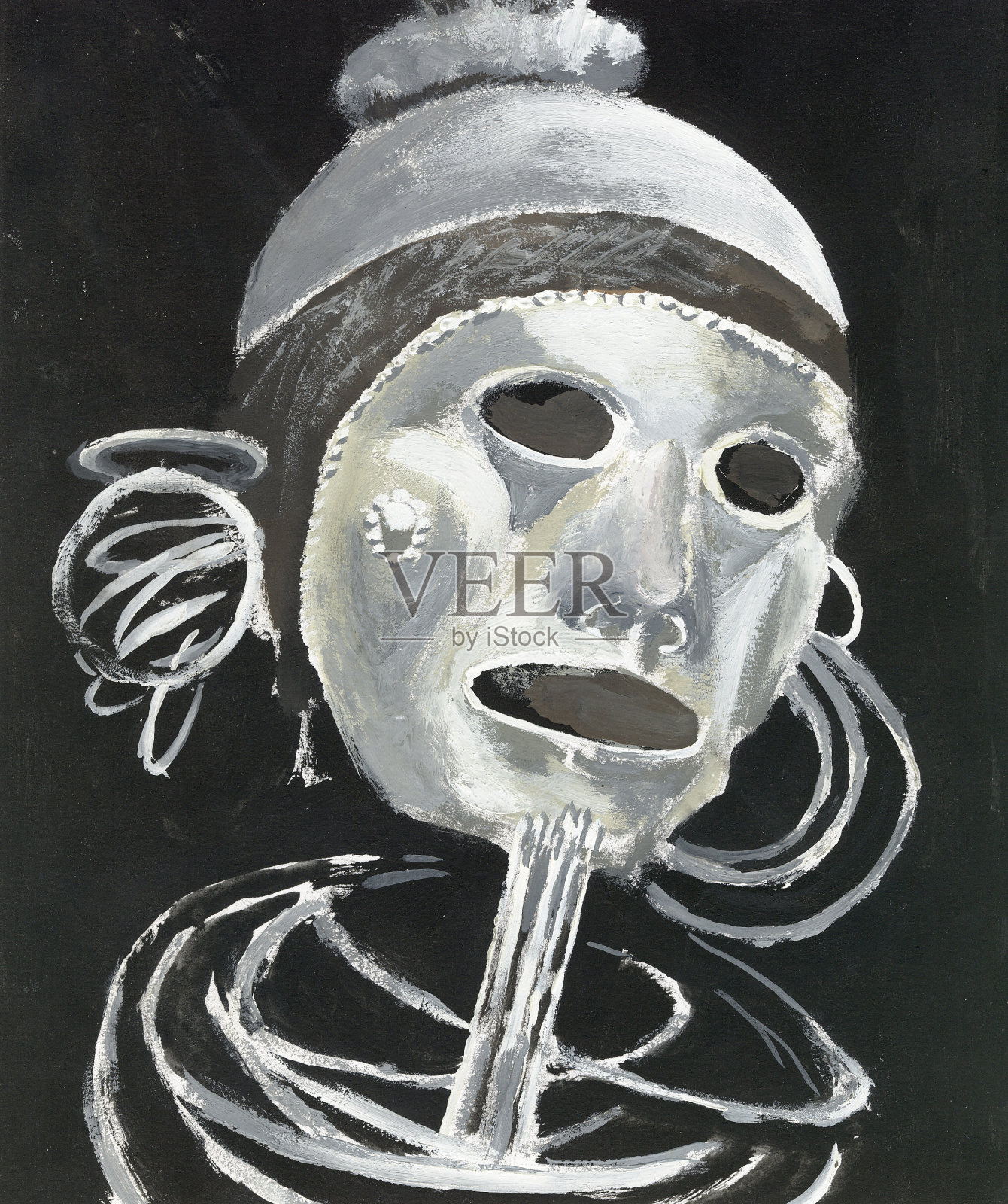 面具插画图片素材