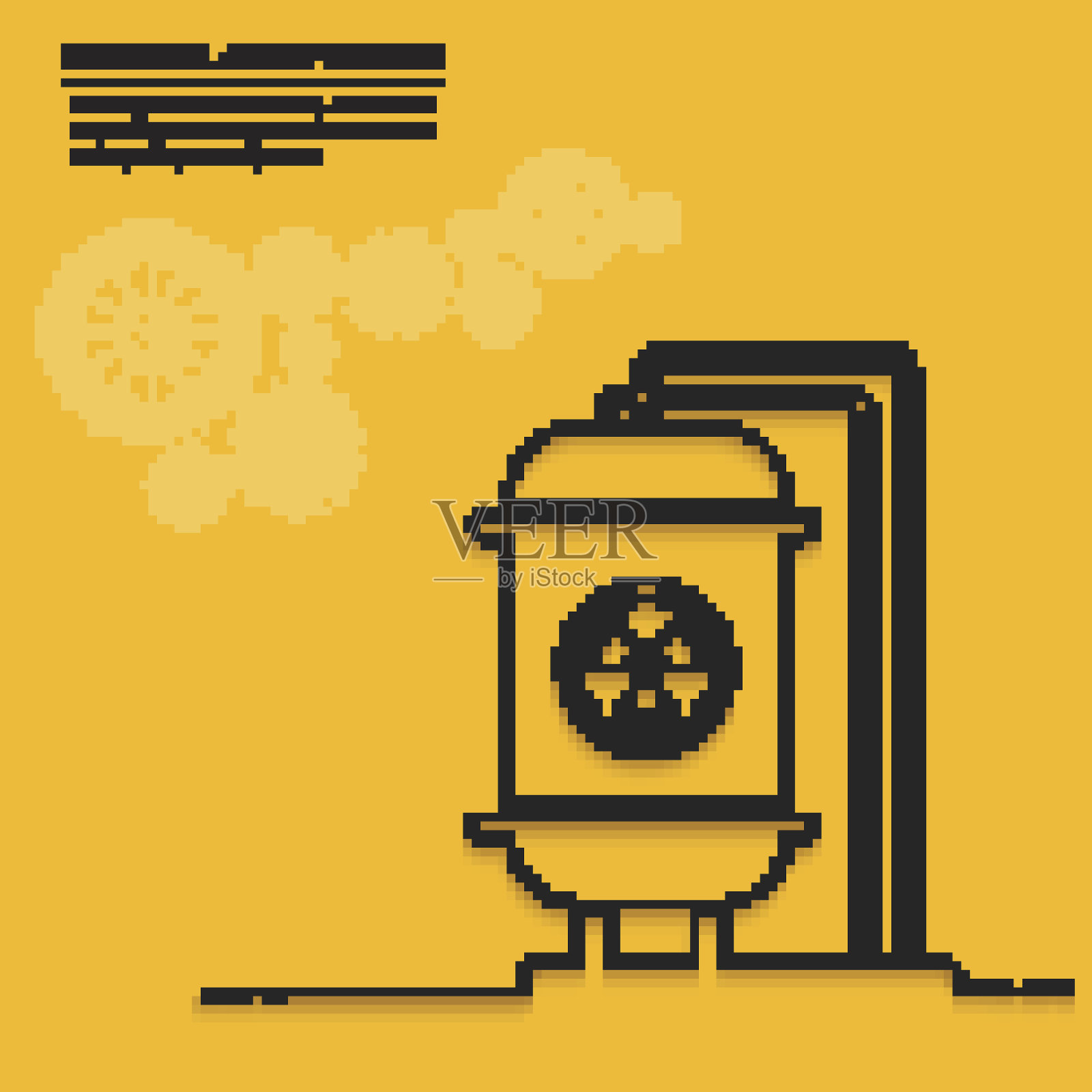 坦克工业信息平面概念设计，矢量插画图片素材