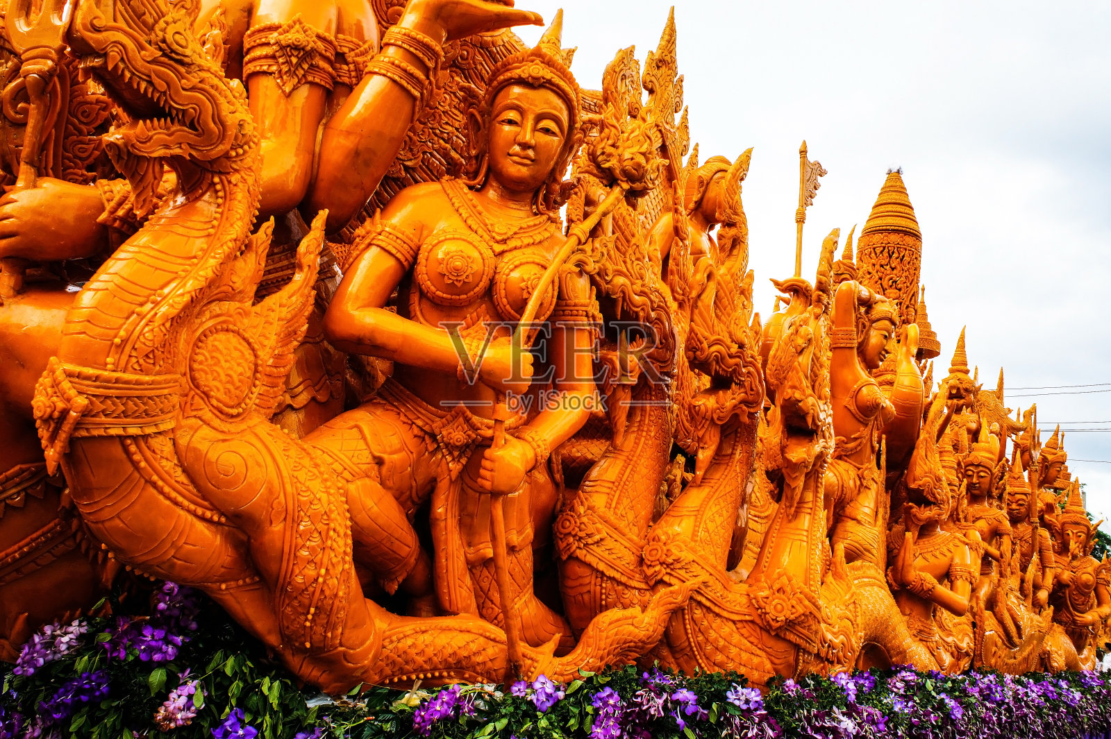 泰国的乌汶烛光节照片摄影图片