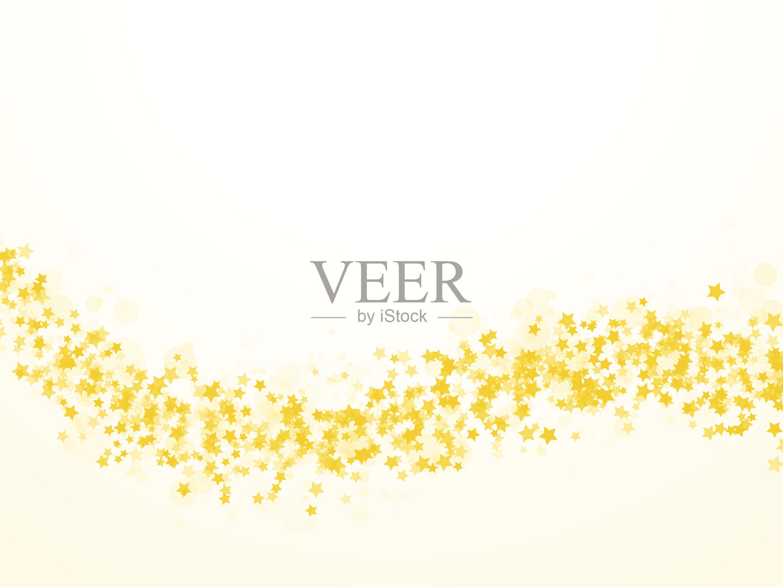 金色的星星在白色的背景上划过插画图片素材