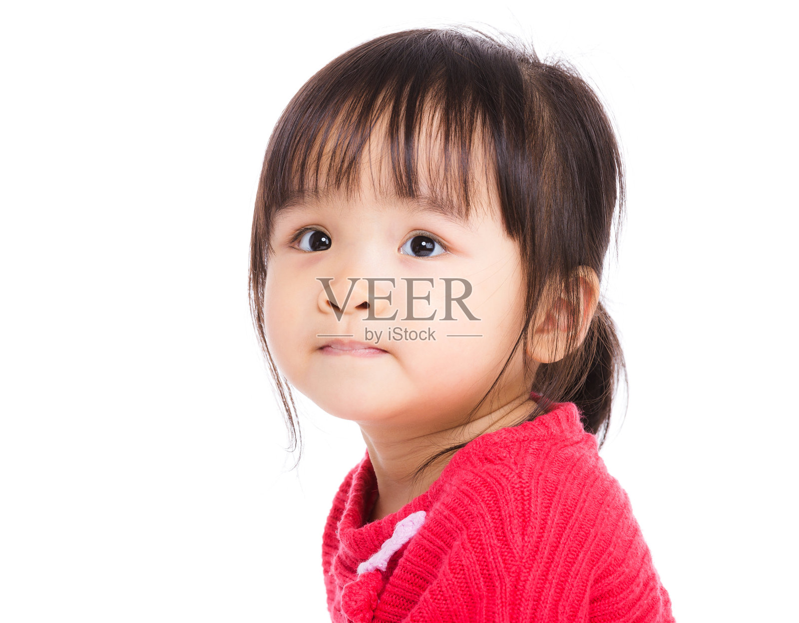 一个年轻的中国女孩的肖像照片摄影图片