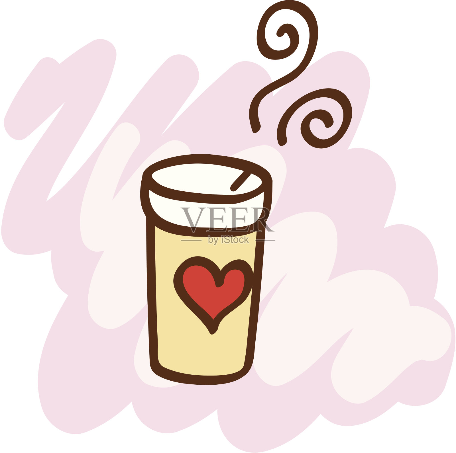 拿铁卡通设计元素图片