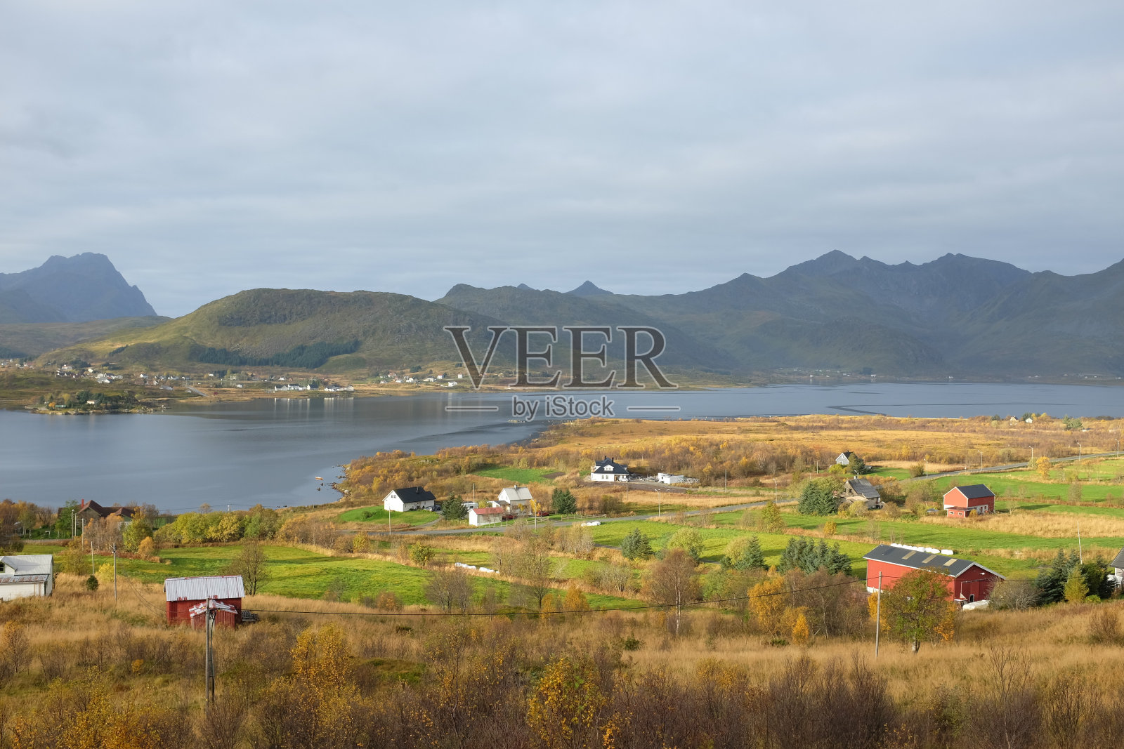 挪威罗浮敦。经典的景观照片摄影图片