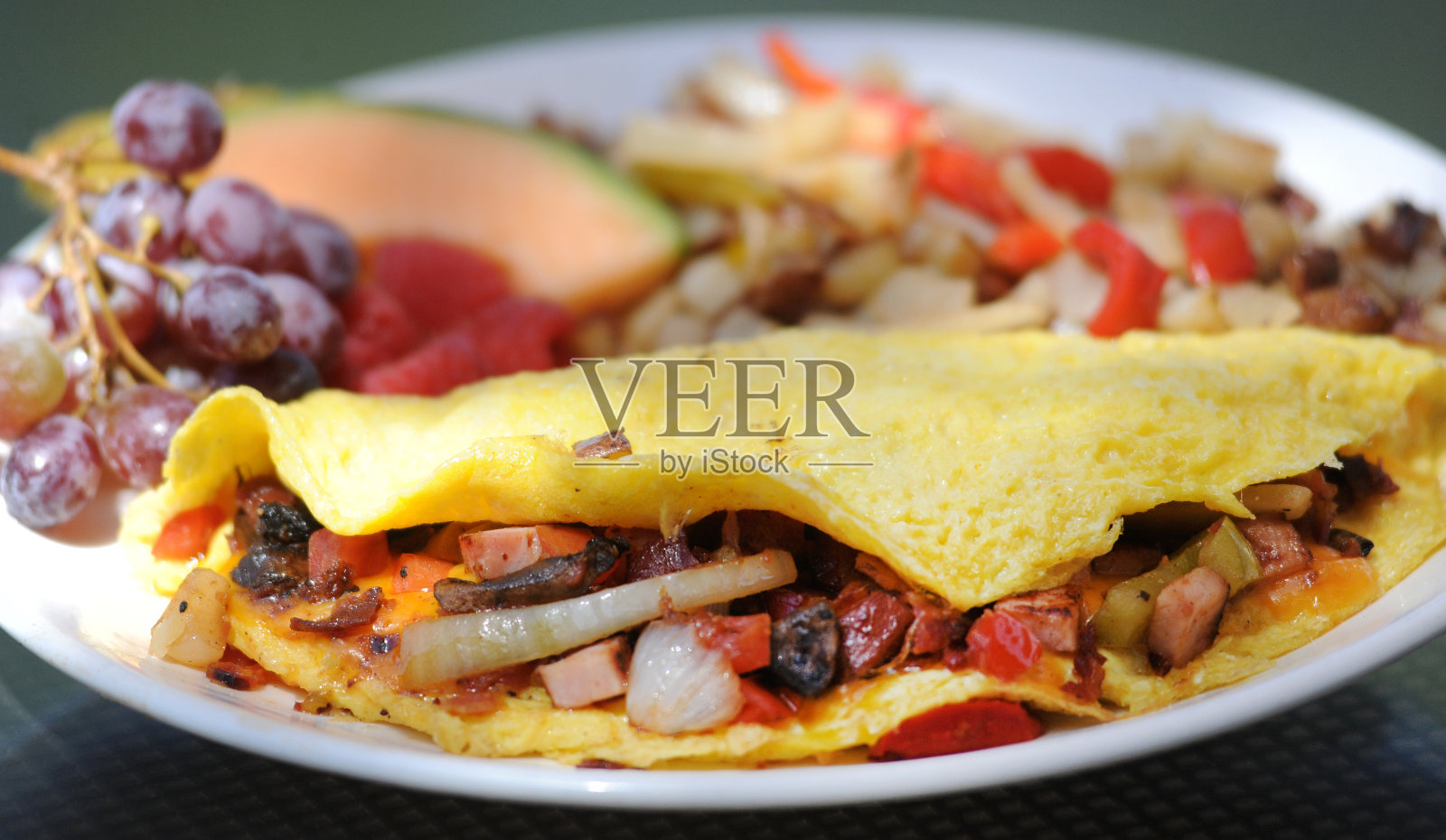 煎蛋卷特写镜头的角度照片摄影图片