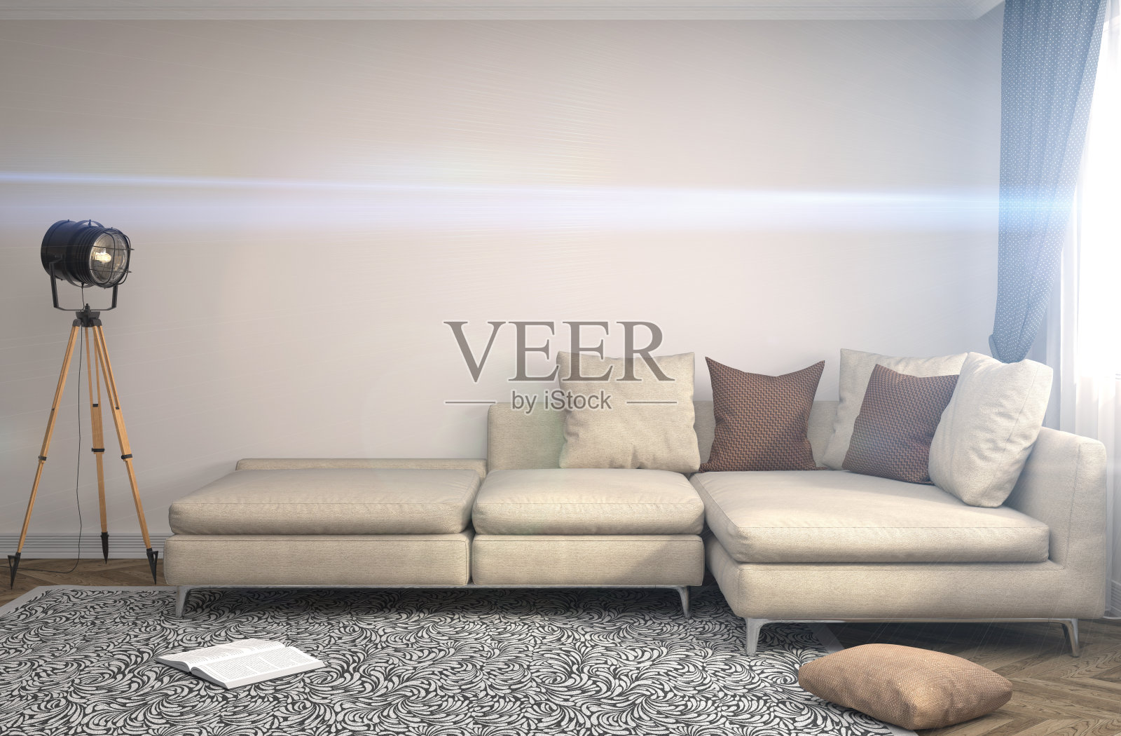 室内用沙发。三维演示照片摄影图片