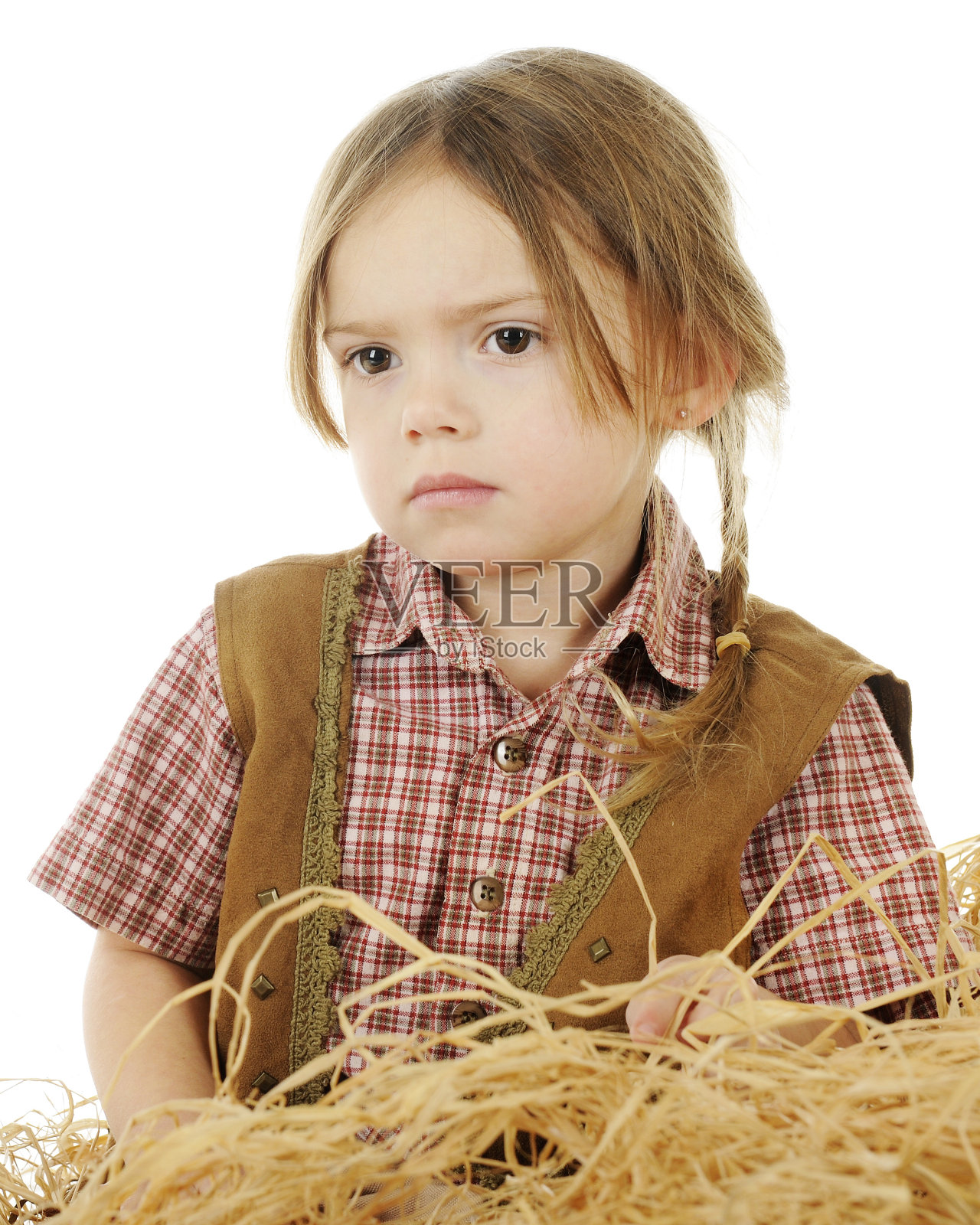 所以悲伤的女牛仔照片摄影图片