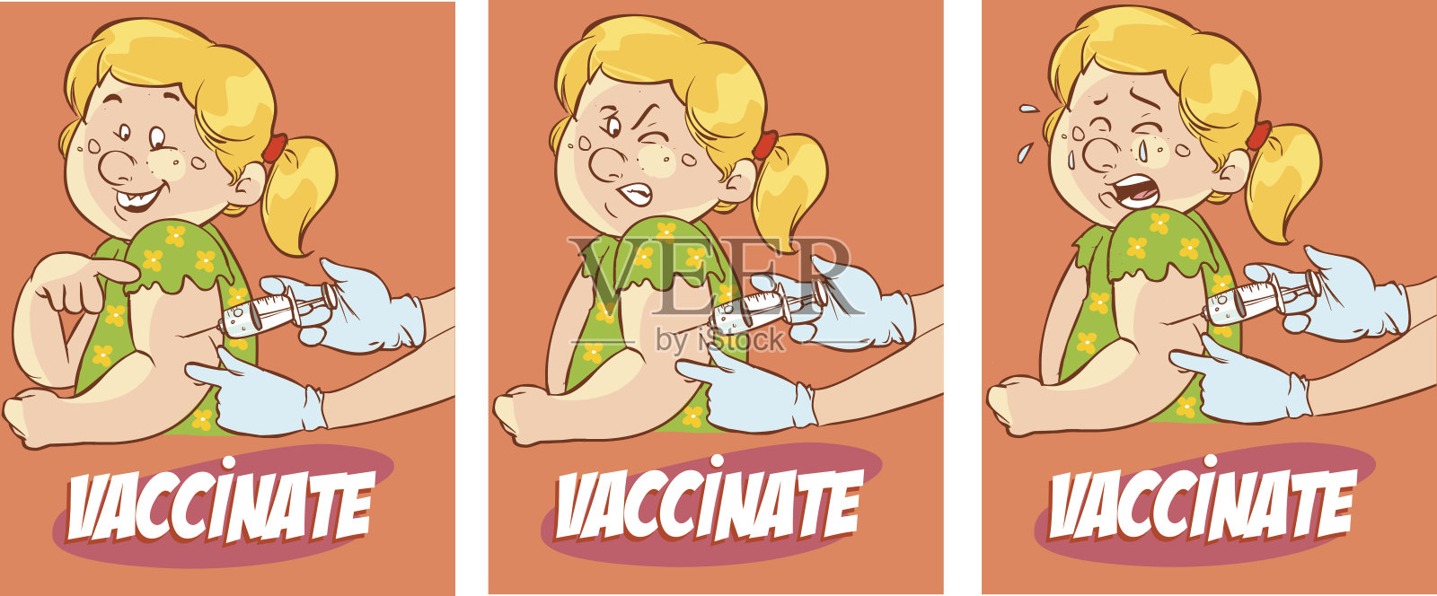 矢量插图儿童疫苗接种概念插图插画图片素材