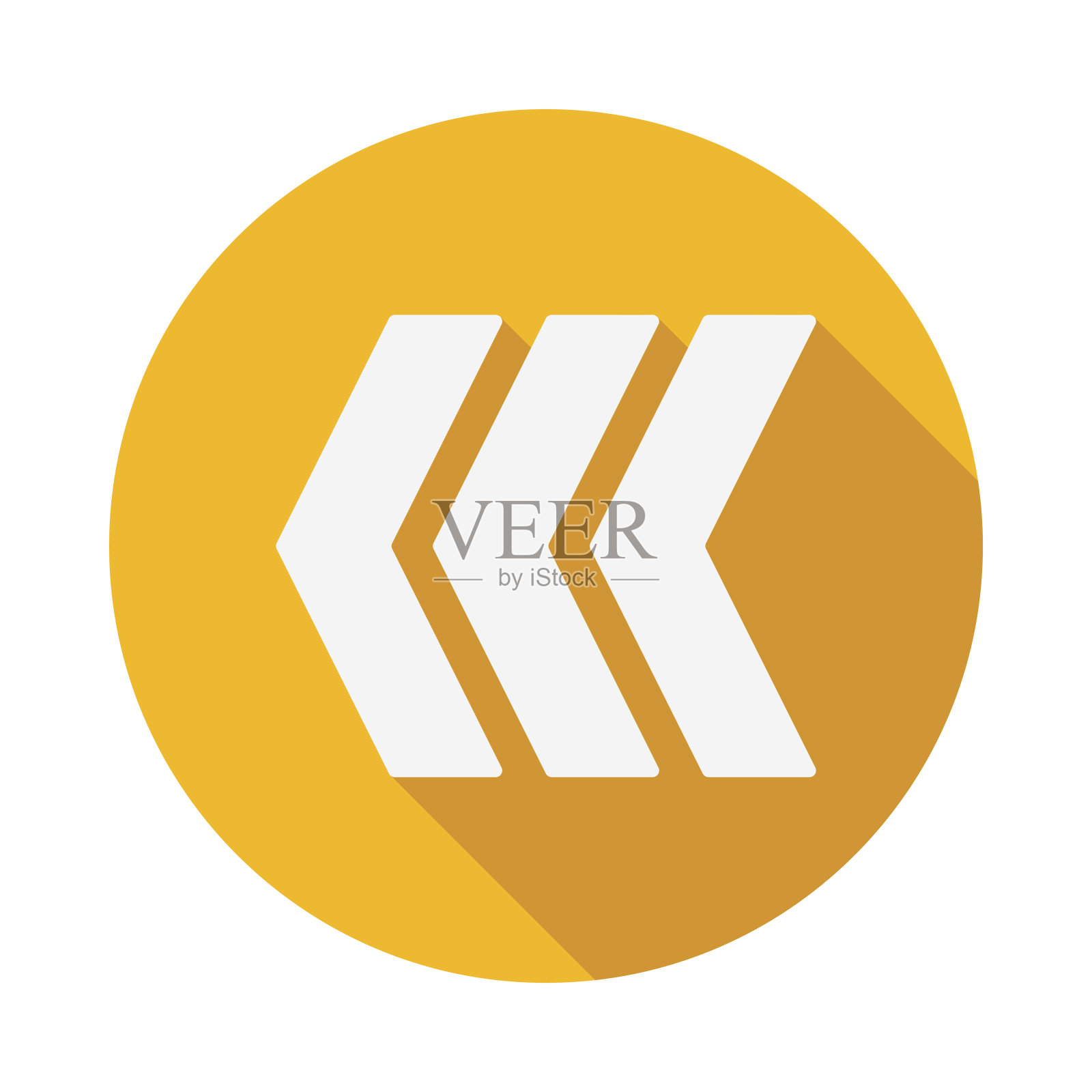 左现代箭头图标，平面风格图标素材