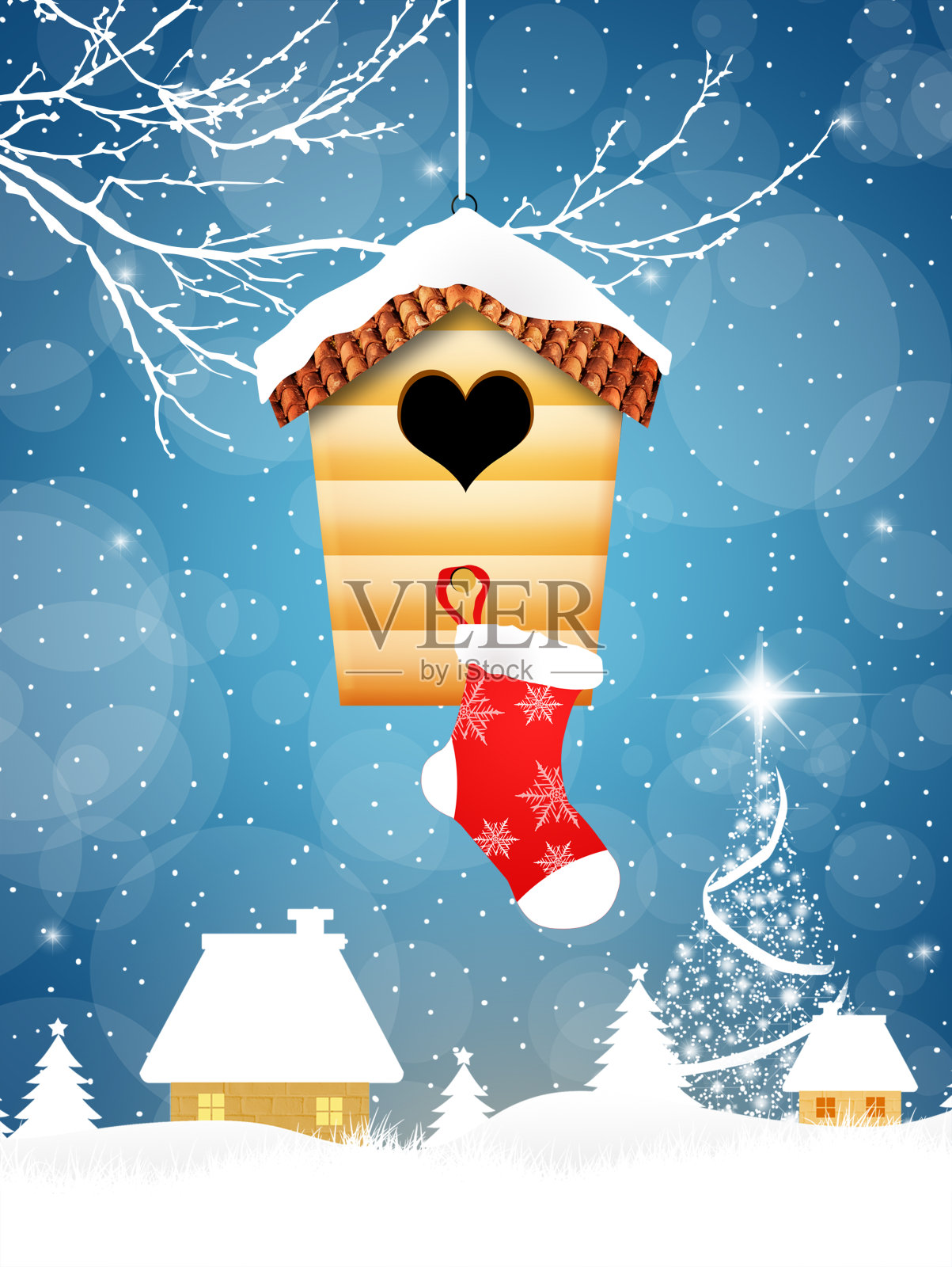 圣诞袜插画图片素材