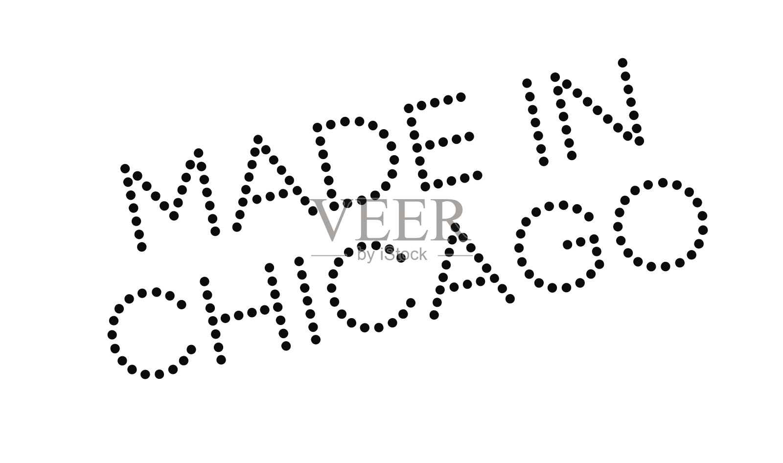 芝加哥制造橡胶印章插画图片素材