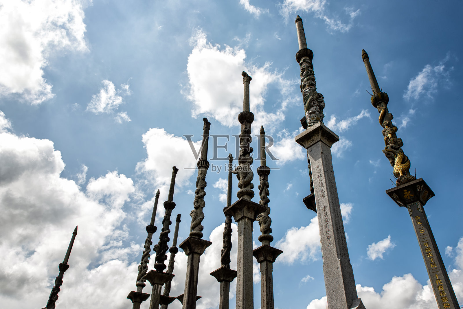 石龙柱，中国福建省的士下村照片摄影图片