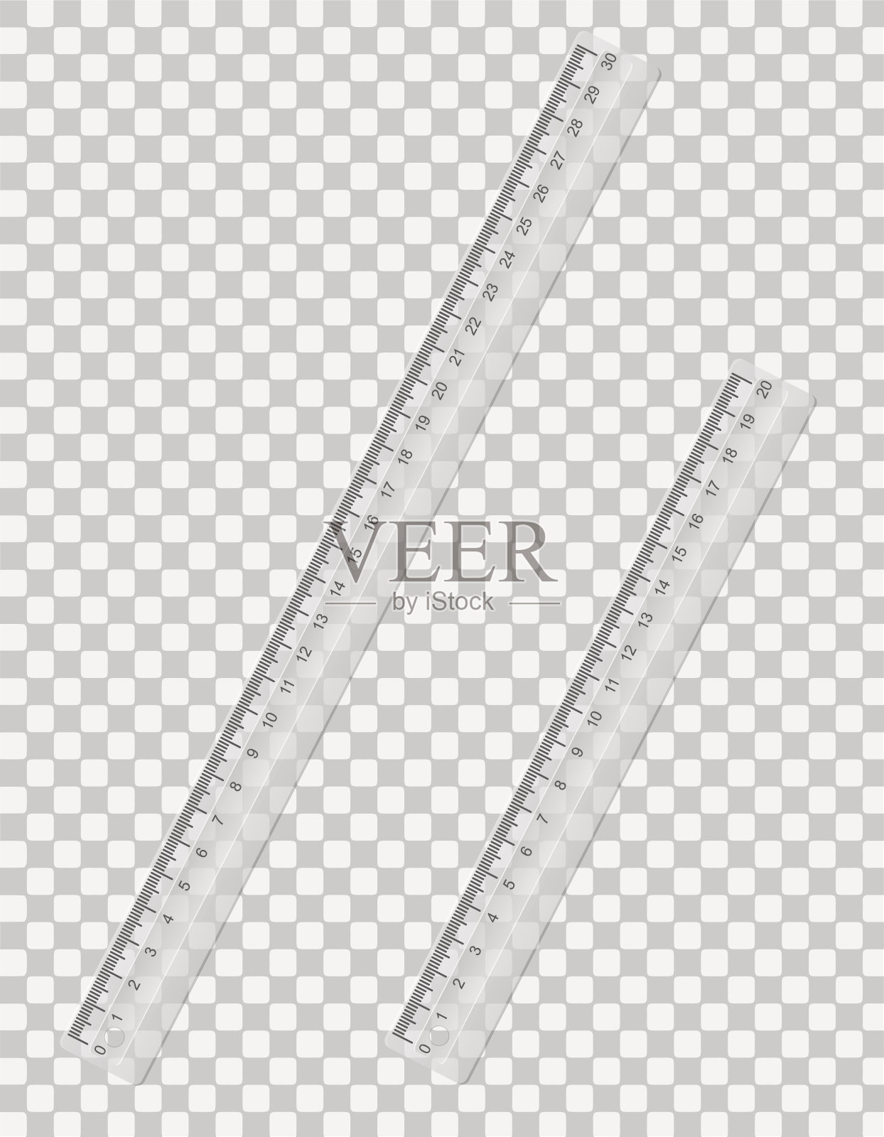 透明尺矢量图插画图片素材