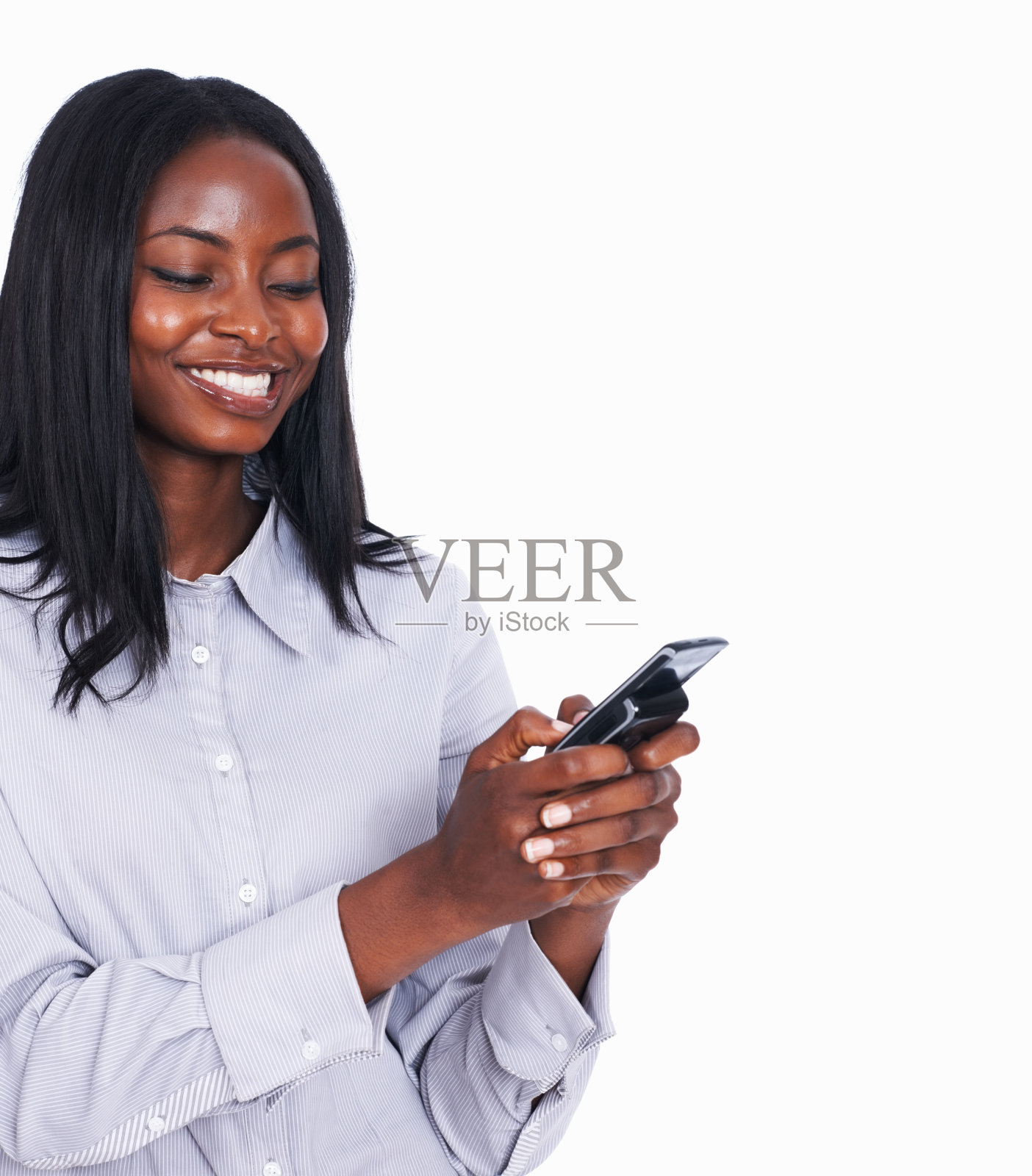 职业女性发送短信照片摄影图片