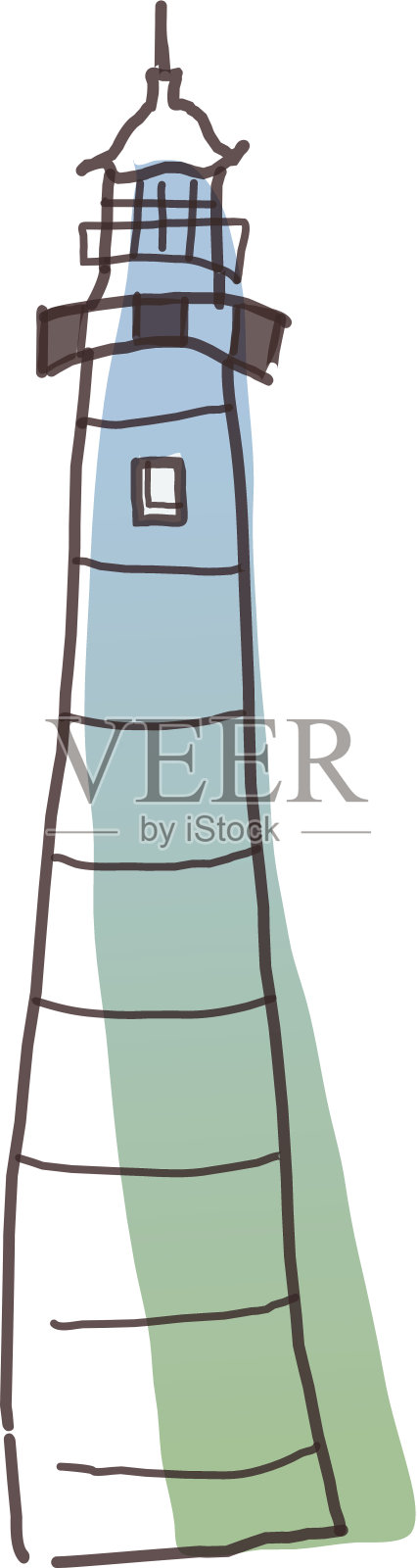 图标塔插画图片素材