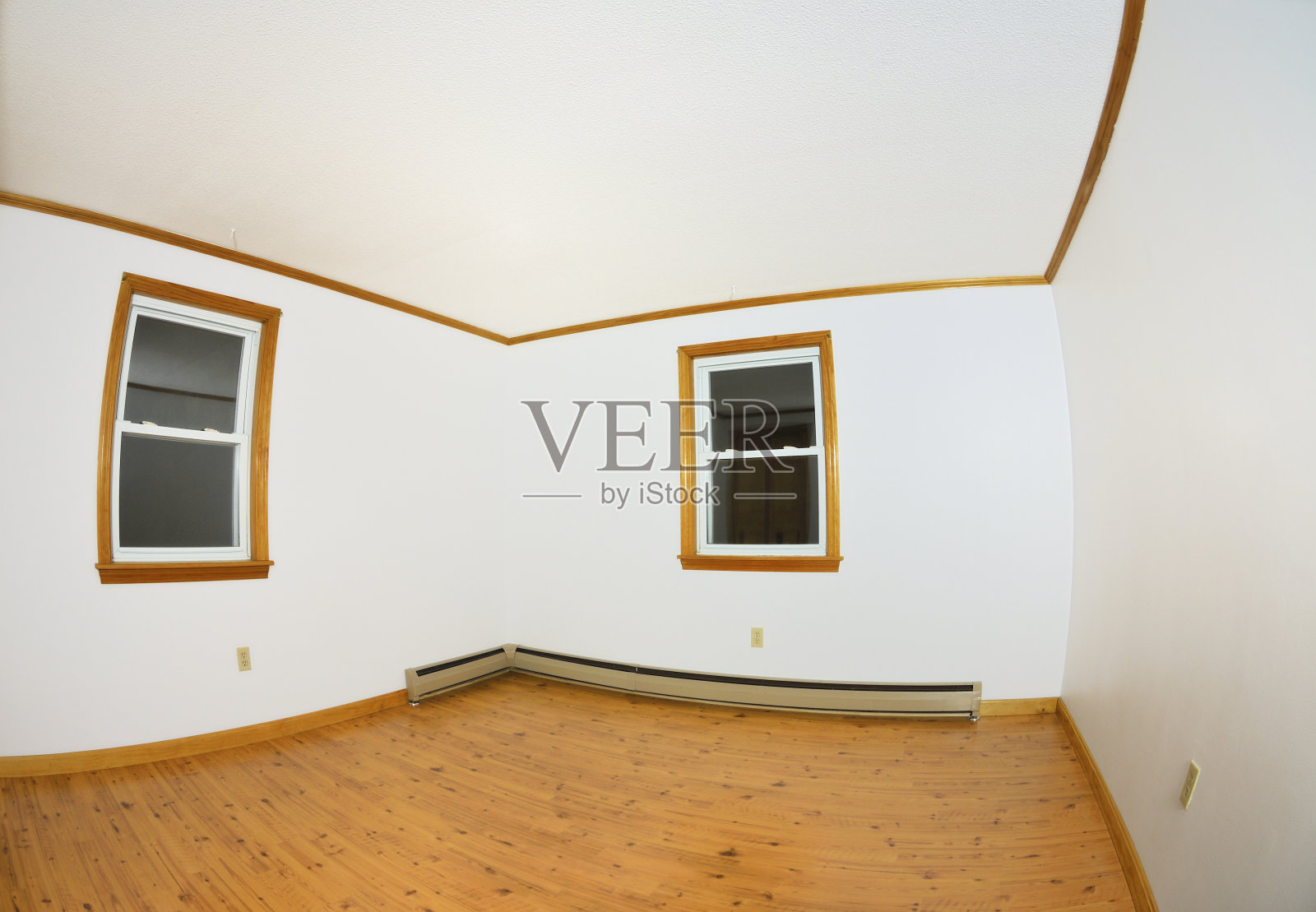 空的改造房间鱼眼照片摄影图片