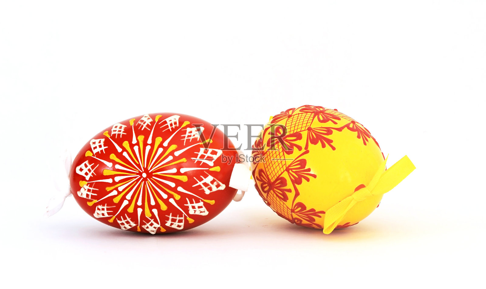 复活节彩蛋孤立在白色照片摄影图片