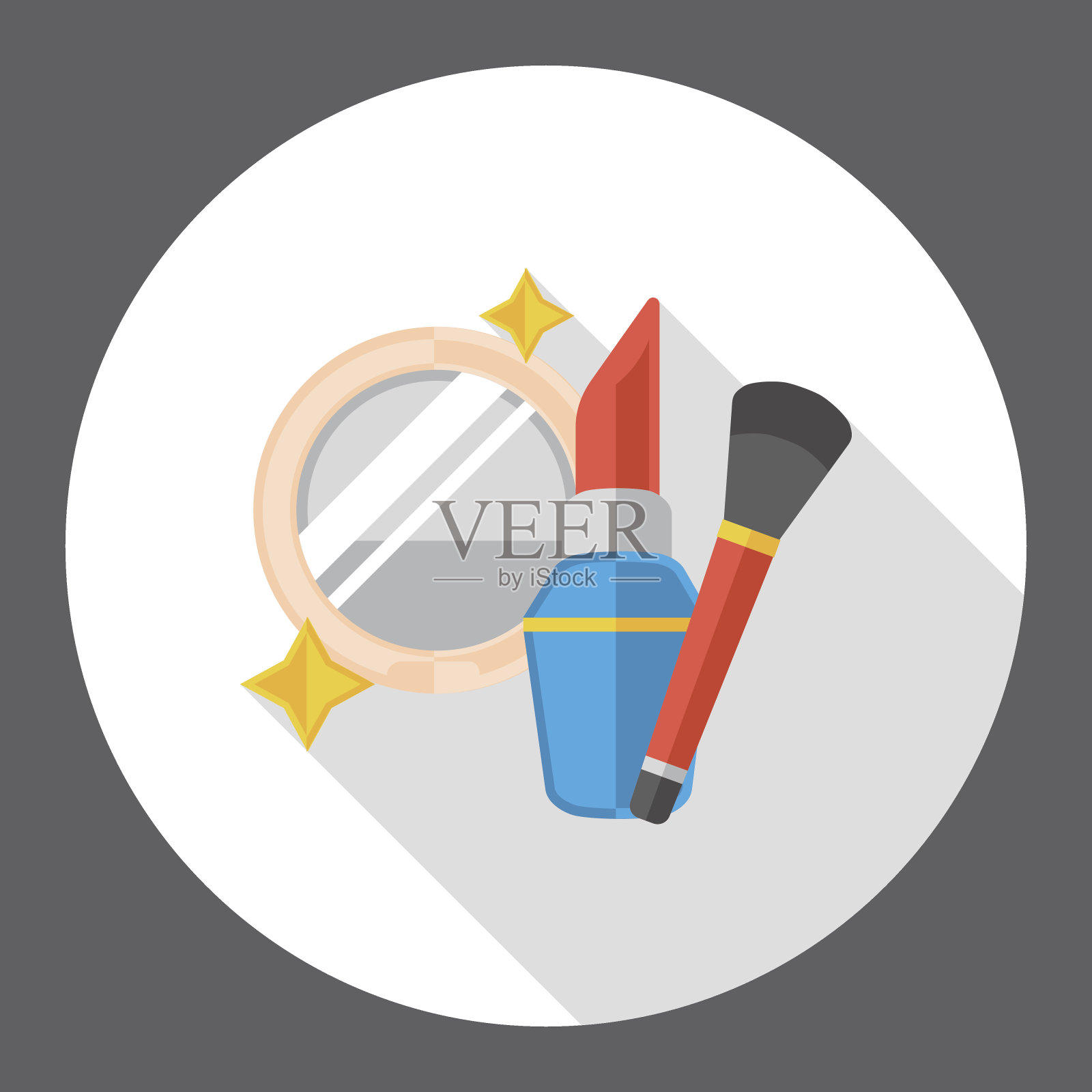 化妆套装平面图标插画图片素材