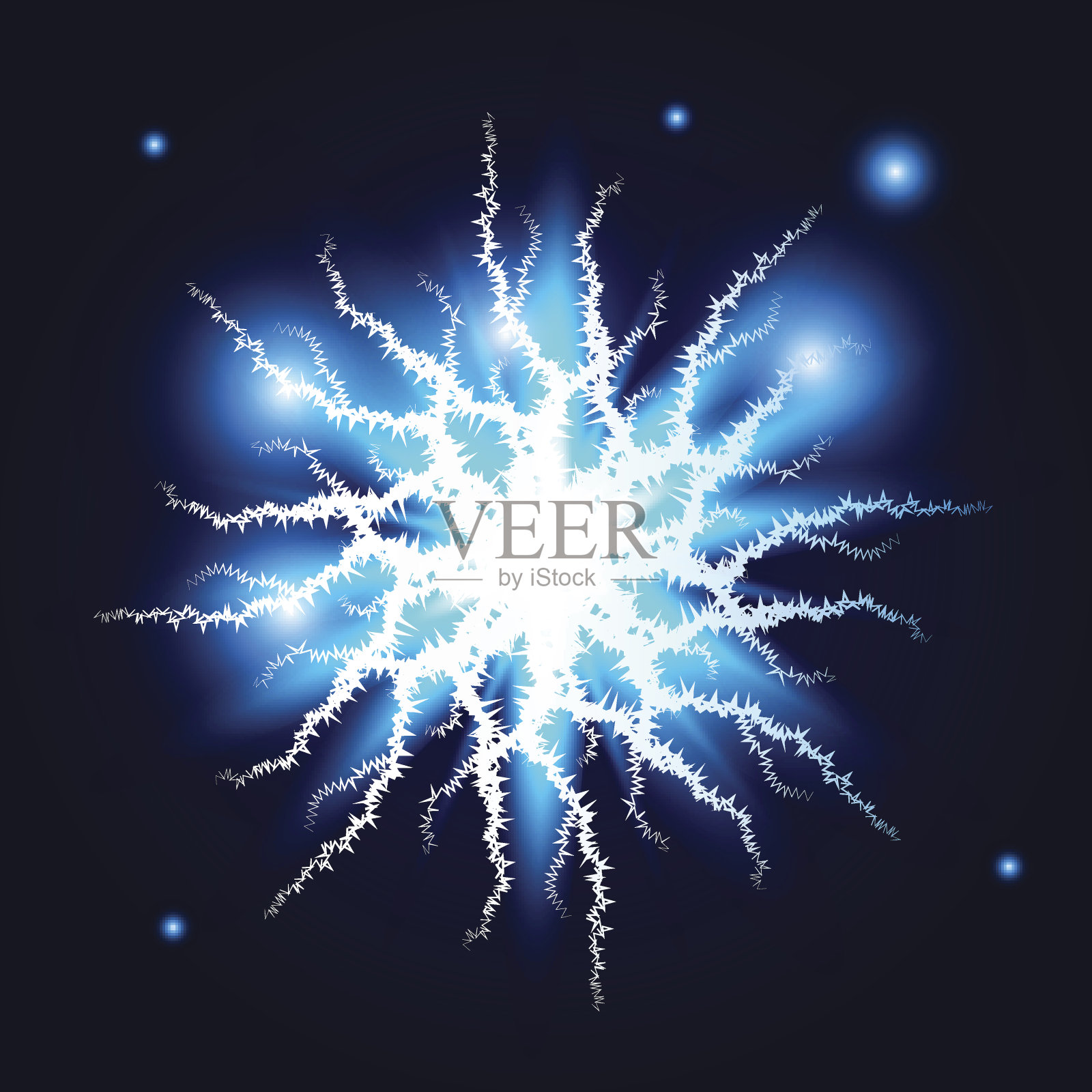 球闪电，等离子体球，放电矢量抽象插图插画图片素材