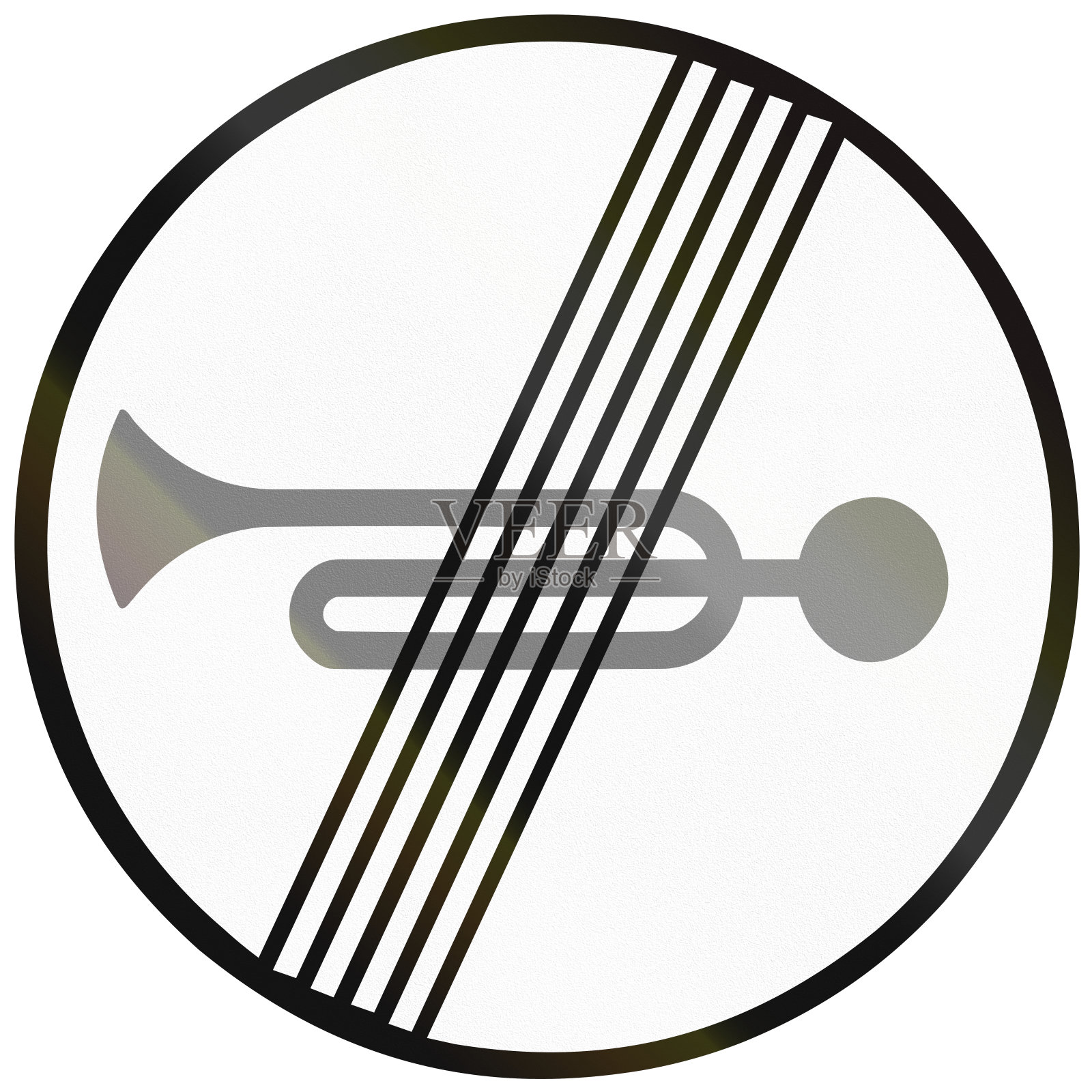 斯洛伐克的路标，禁止按喇叭插画图片素材