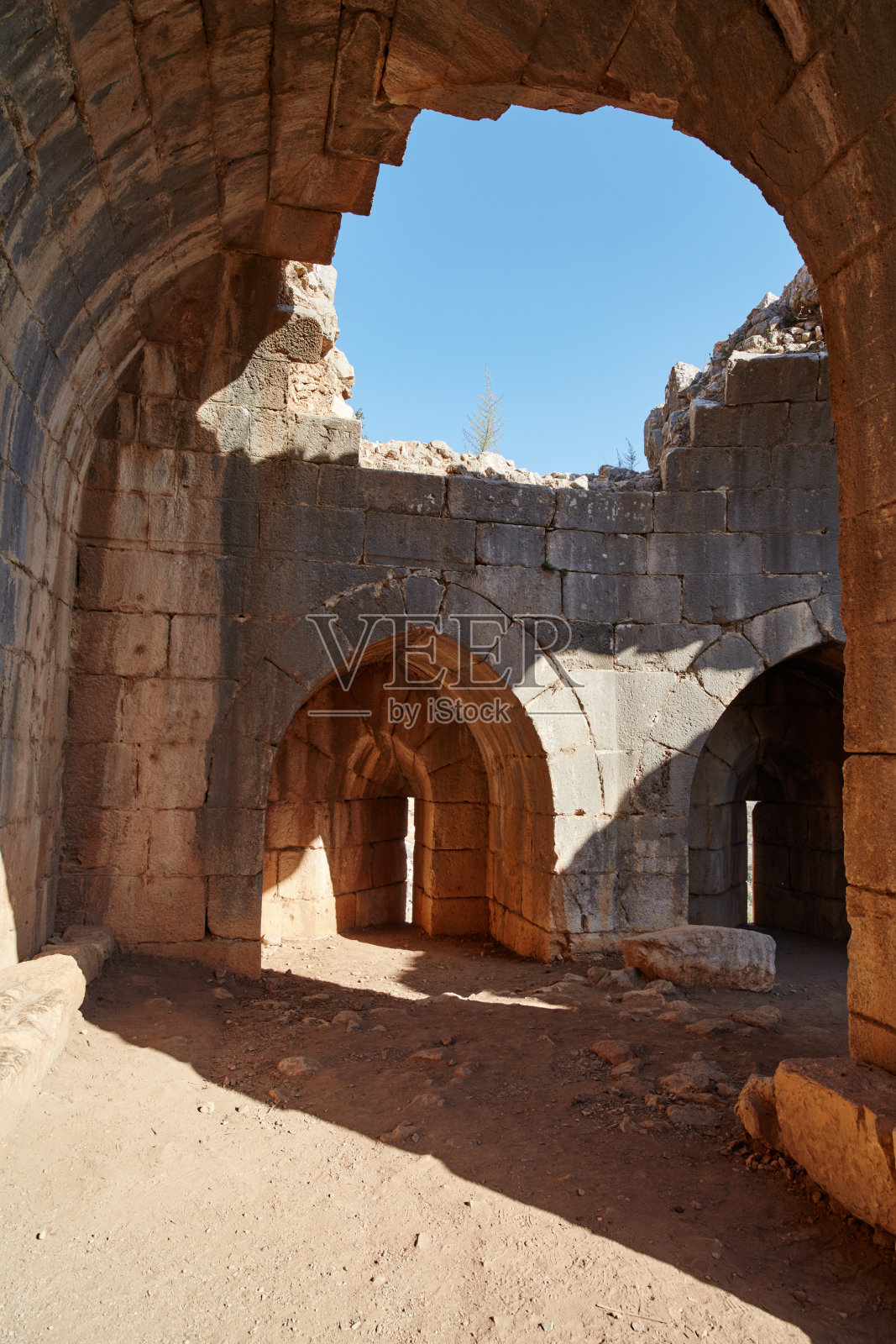 以色列北部宁录塔的废墟照片摄影图片