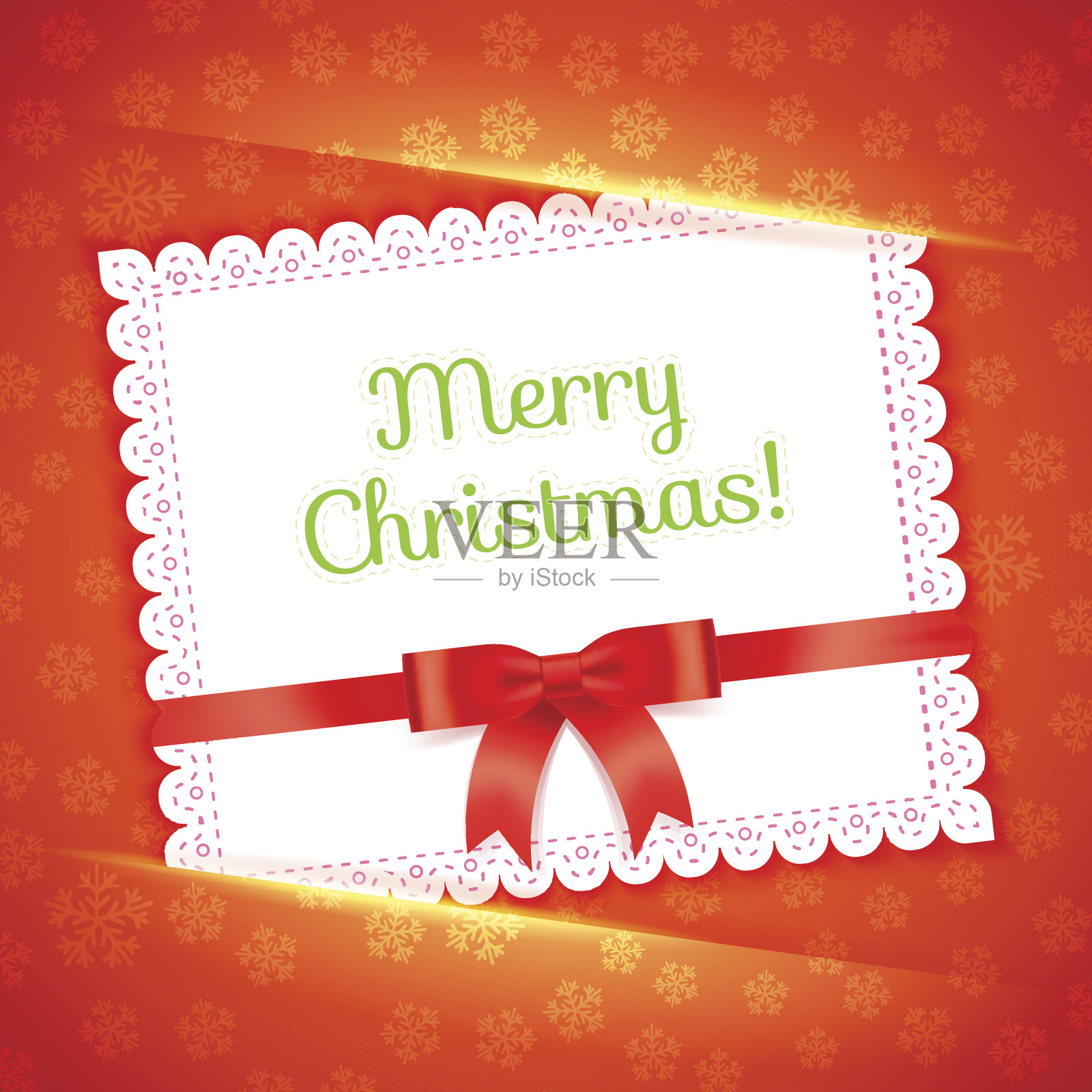 圣诞节明信片矢量插画设计模板素材