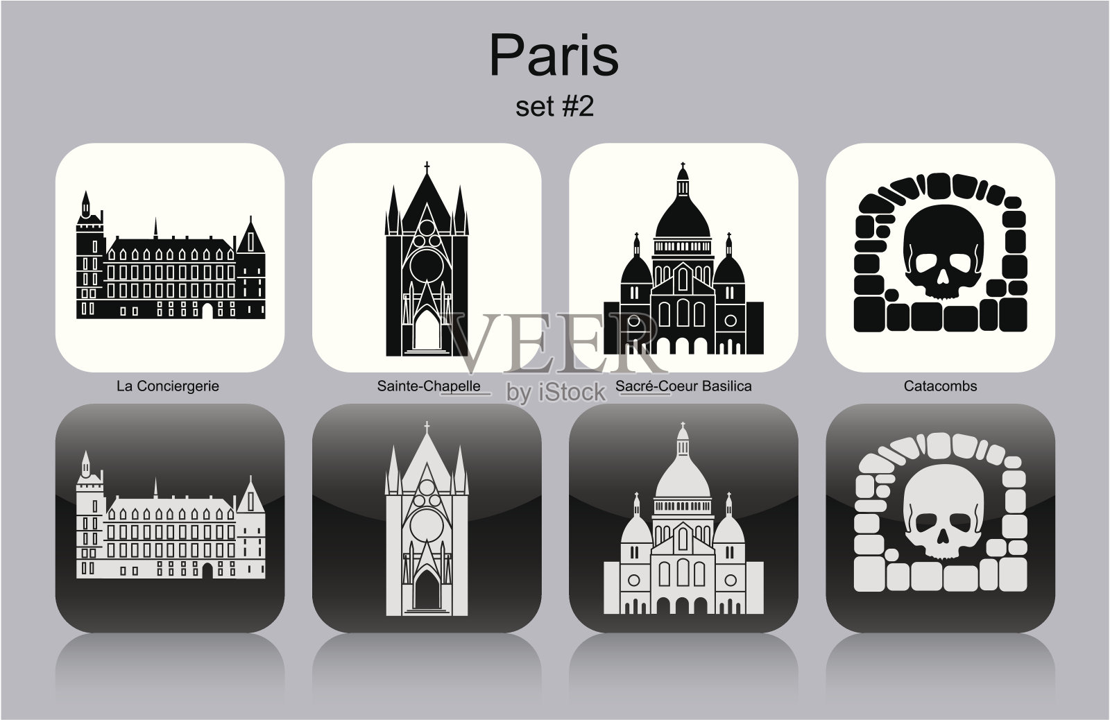 巴黎图标插画图片素材