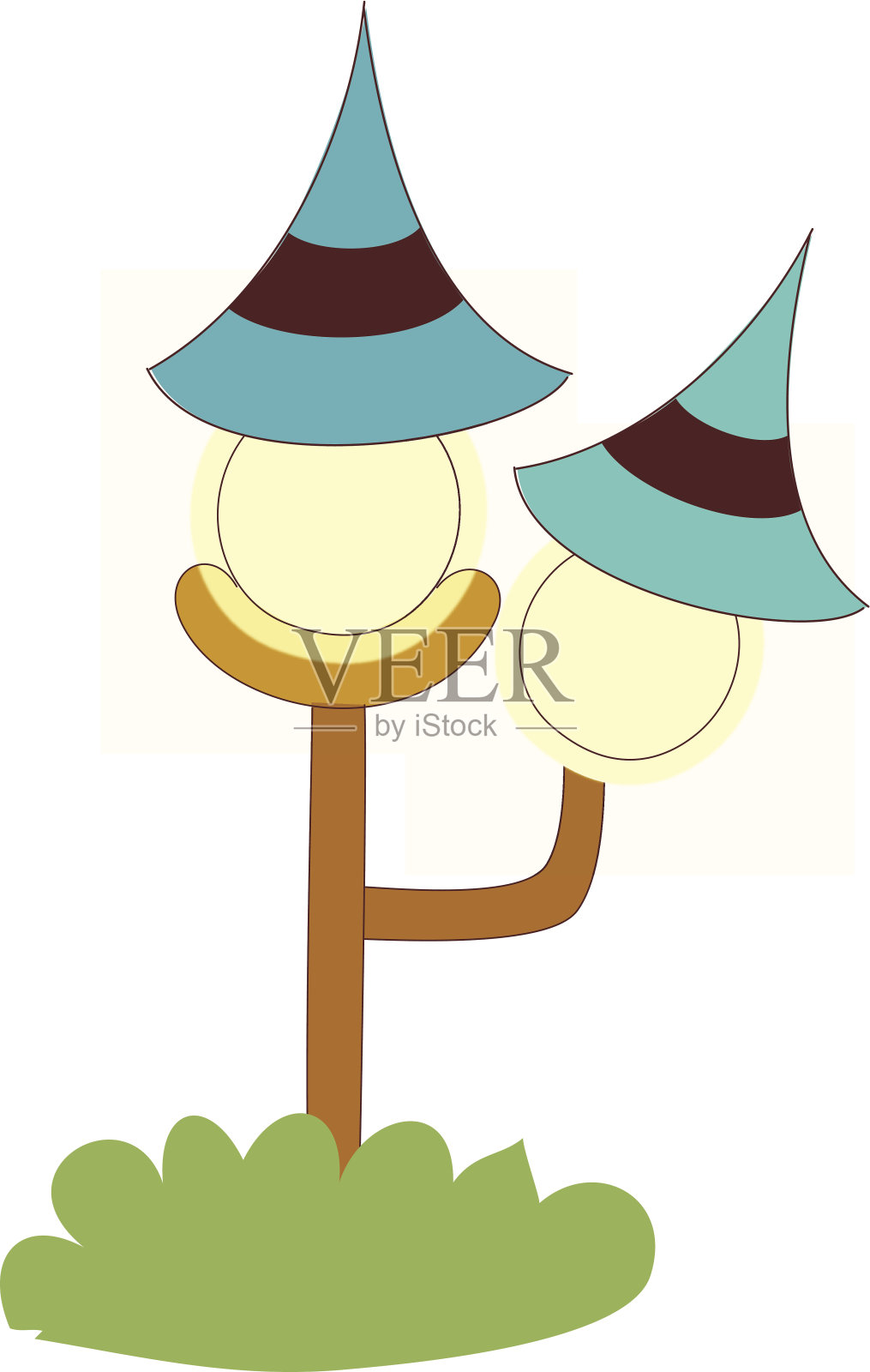 街灯视图插画图片素材