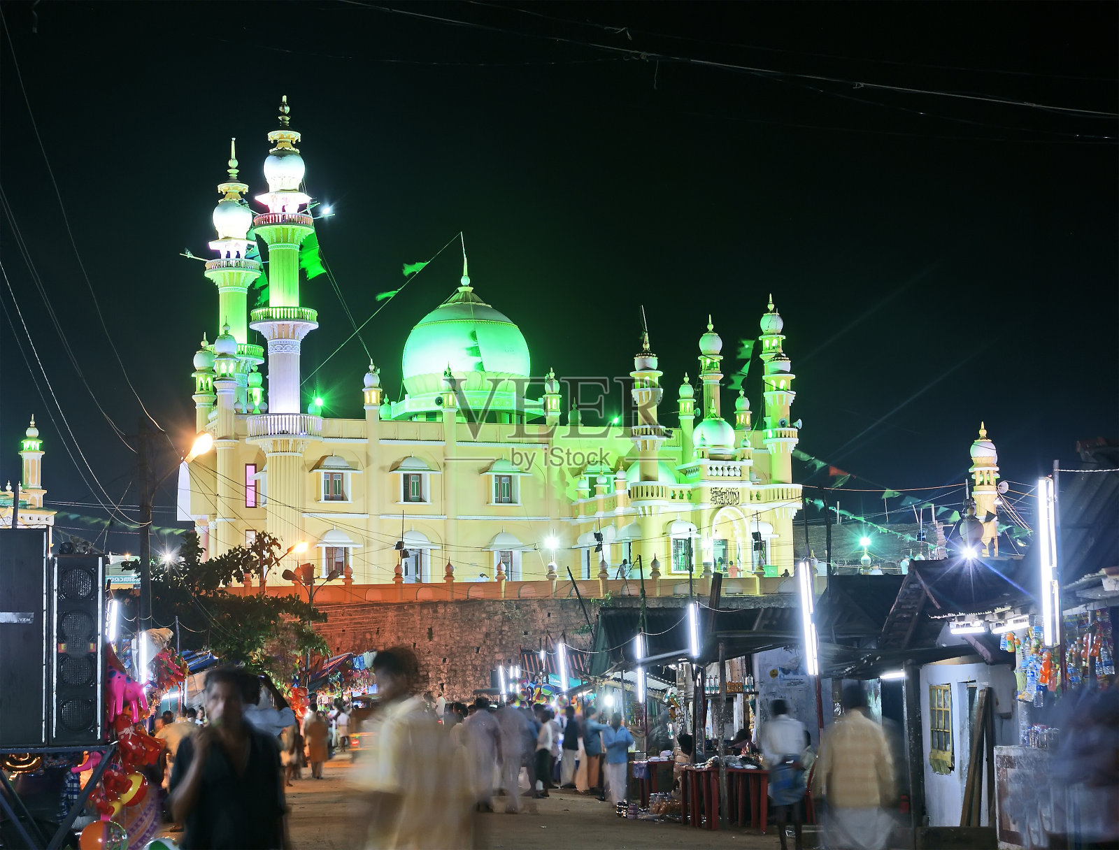 喀拉拉邦科瓦拉姆的穆斯林清真寺照片摄影图片