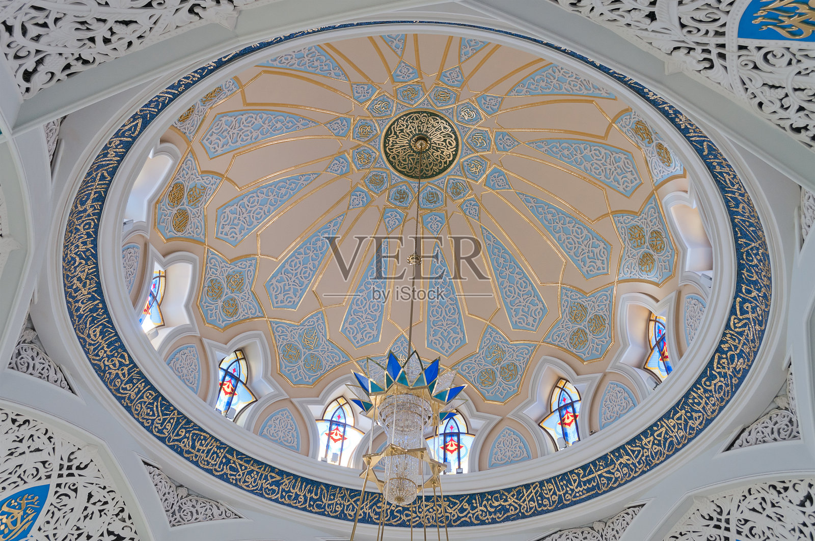 克里姆林宫的库尔谢里夫清真寺。喀山。俄罗斯。照片摄影图片