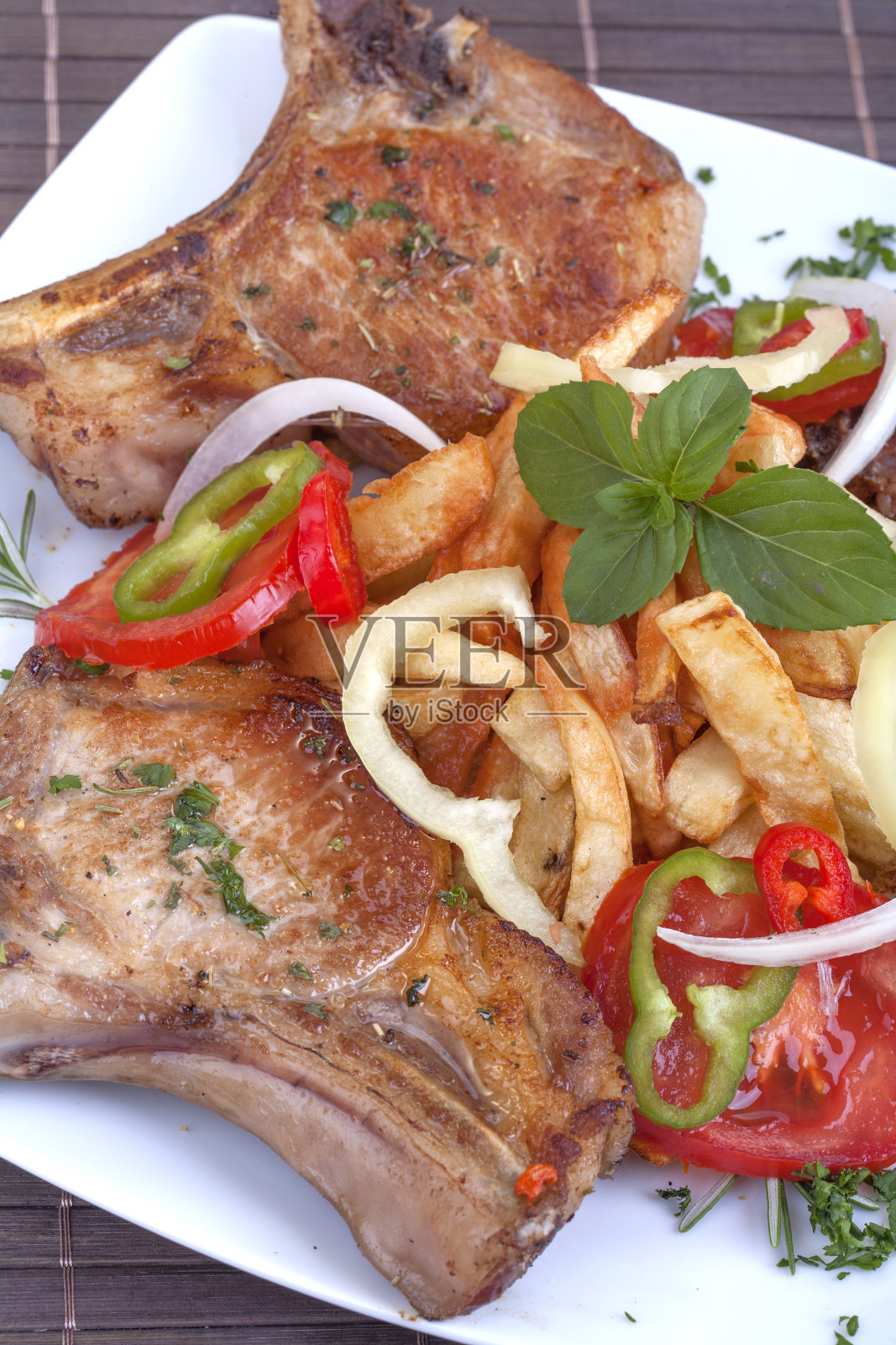 炸猪排照片摄影图片