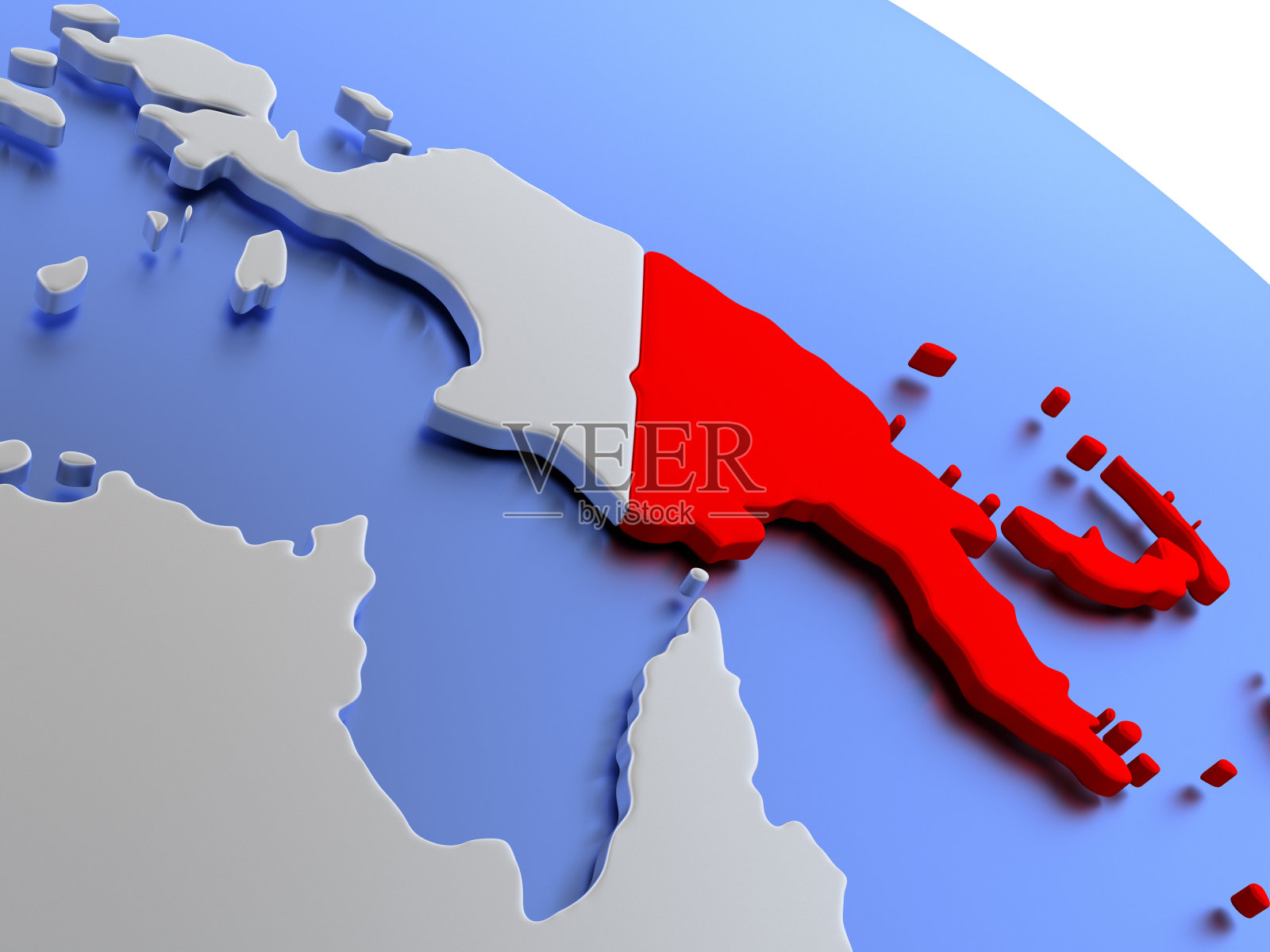 世界地图上的巴布亚新几内亚照片摄影图片