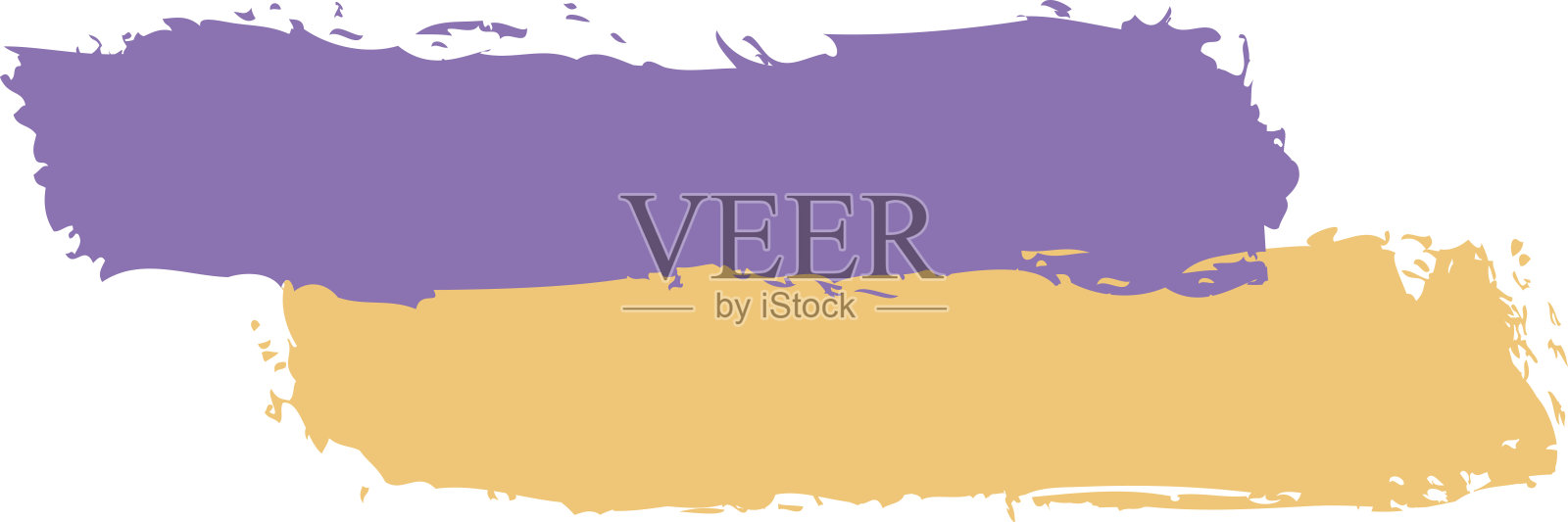 两种颜色的笔触画插画图片素材