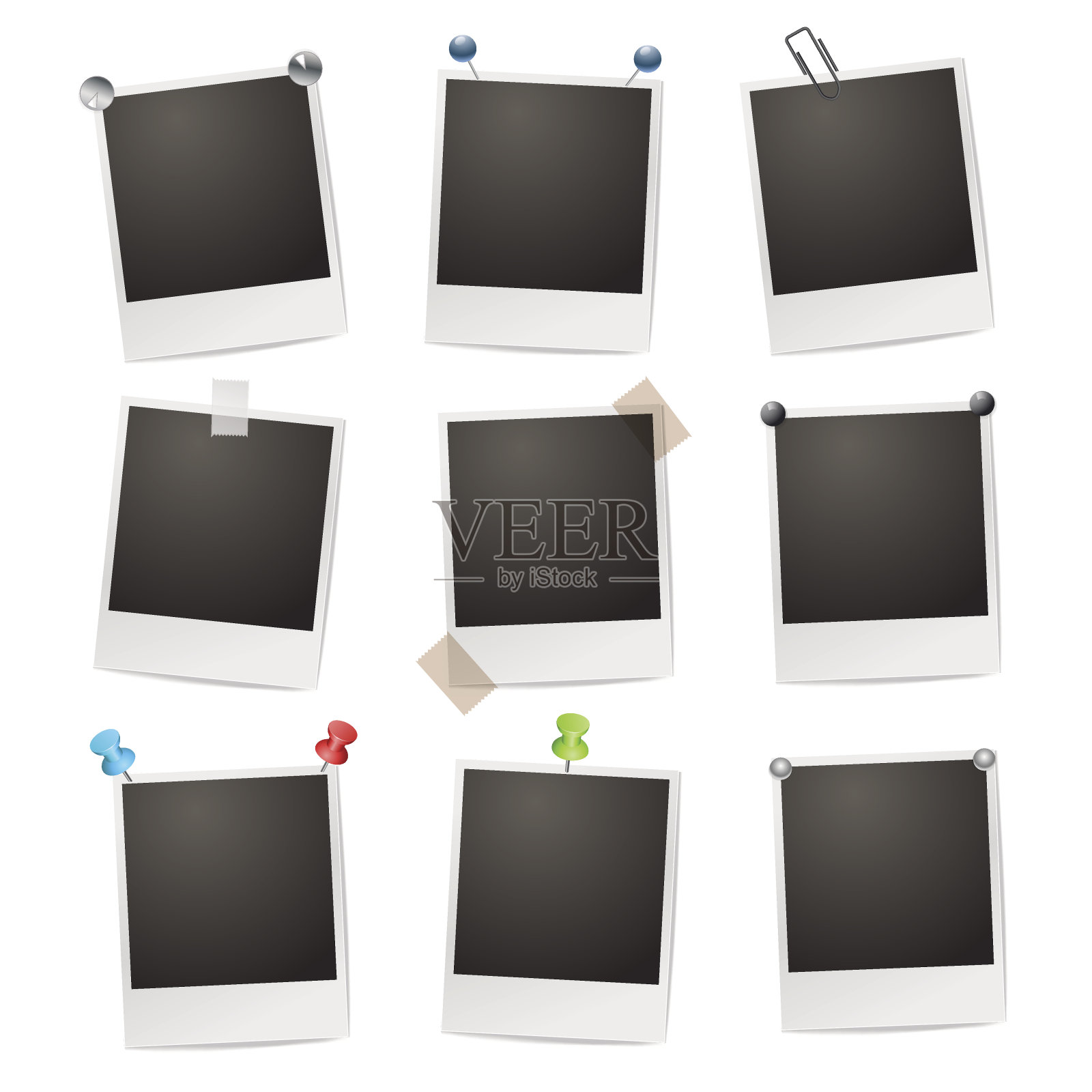 复古相框设置eps10插画图片素材