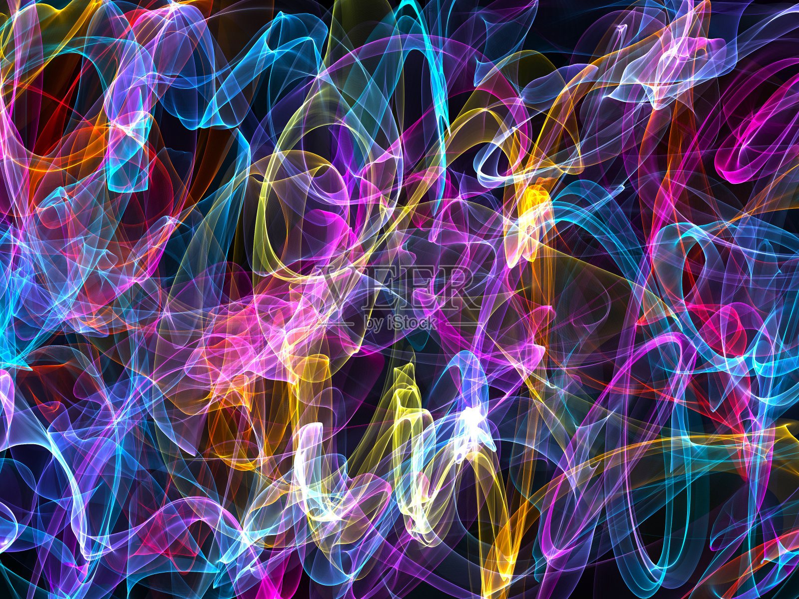 抽象的五彩缤纷的波照片摄影图片