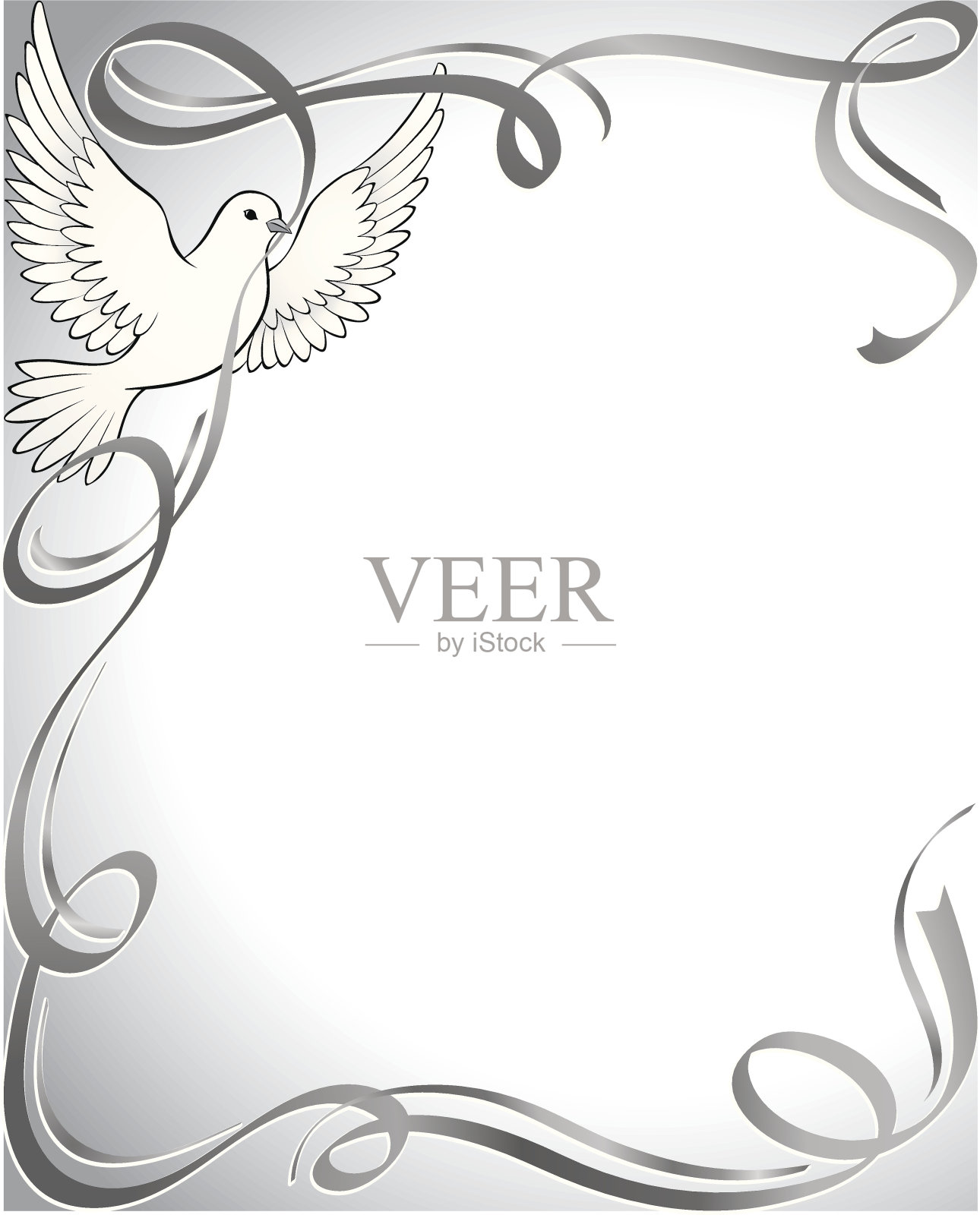 鸽子带框架设计元素图片