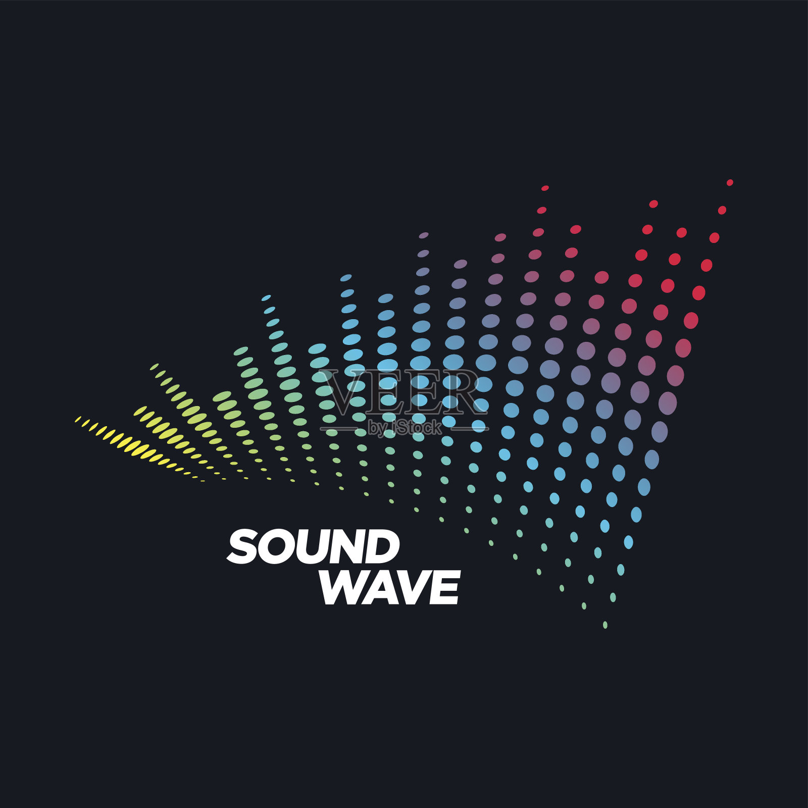 音乐图案插图概念声波，音频技术，抽象形状插画图片素材