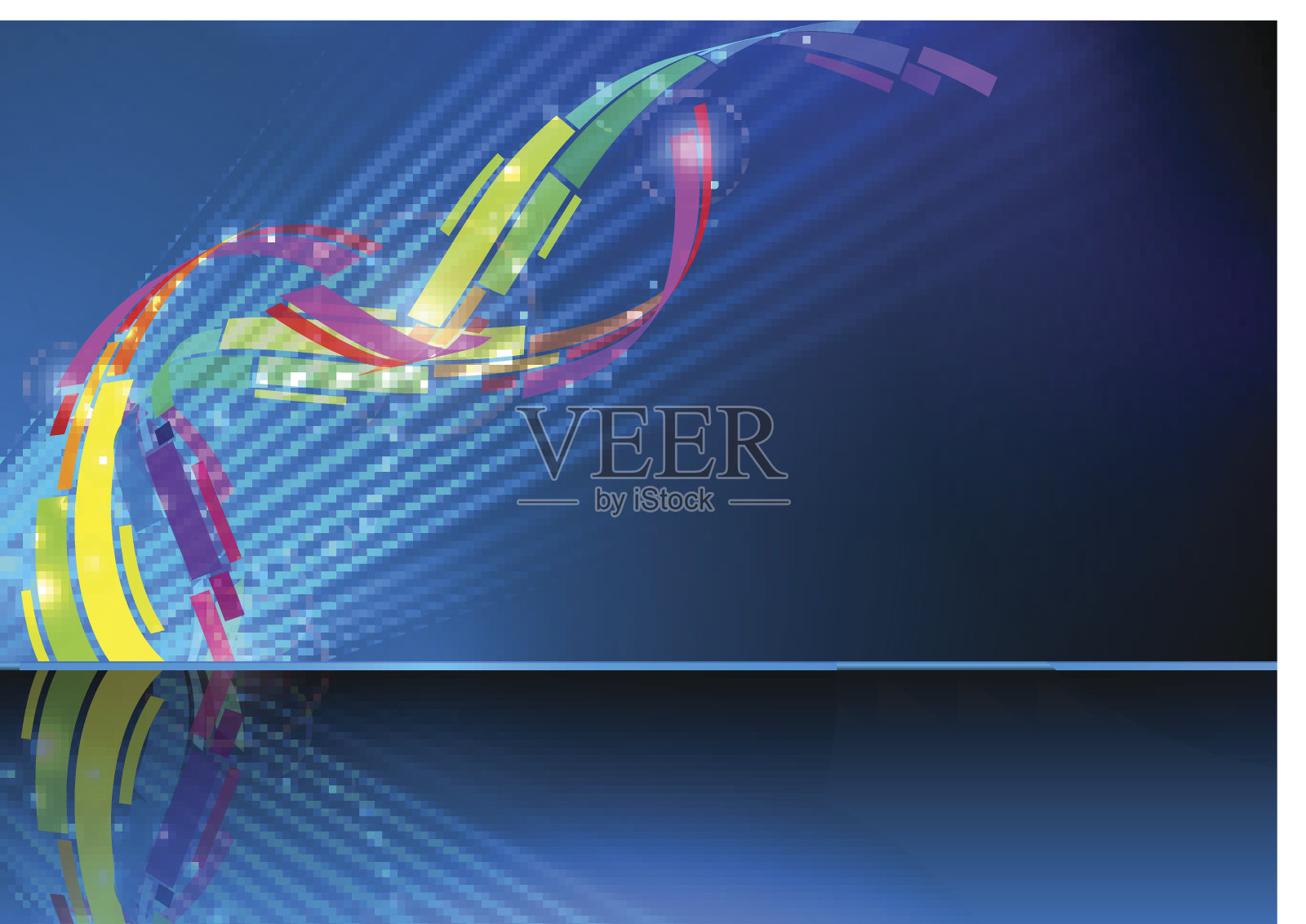 抽象的彩色背景。插画图片素材